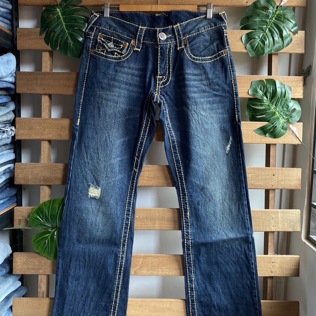 True Religion Vintage True Religion Billy Super T Yellow Stitch Jeans Size US 32 / EU 48 - 5 Thumbnail