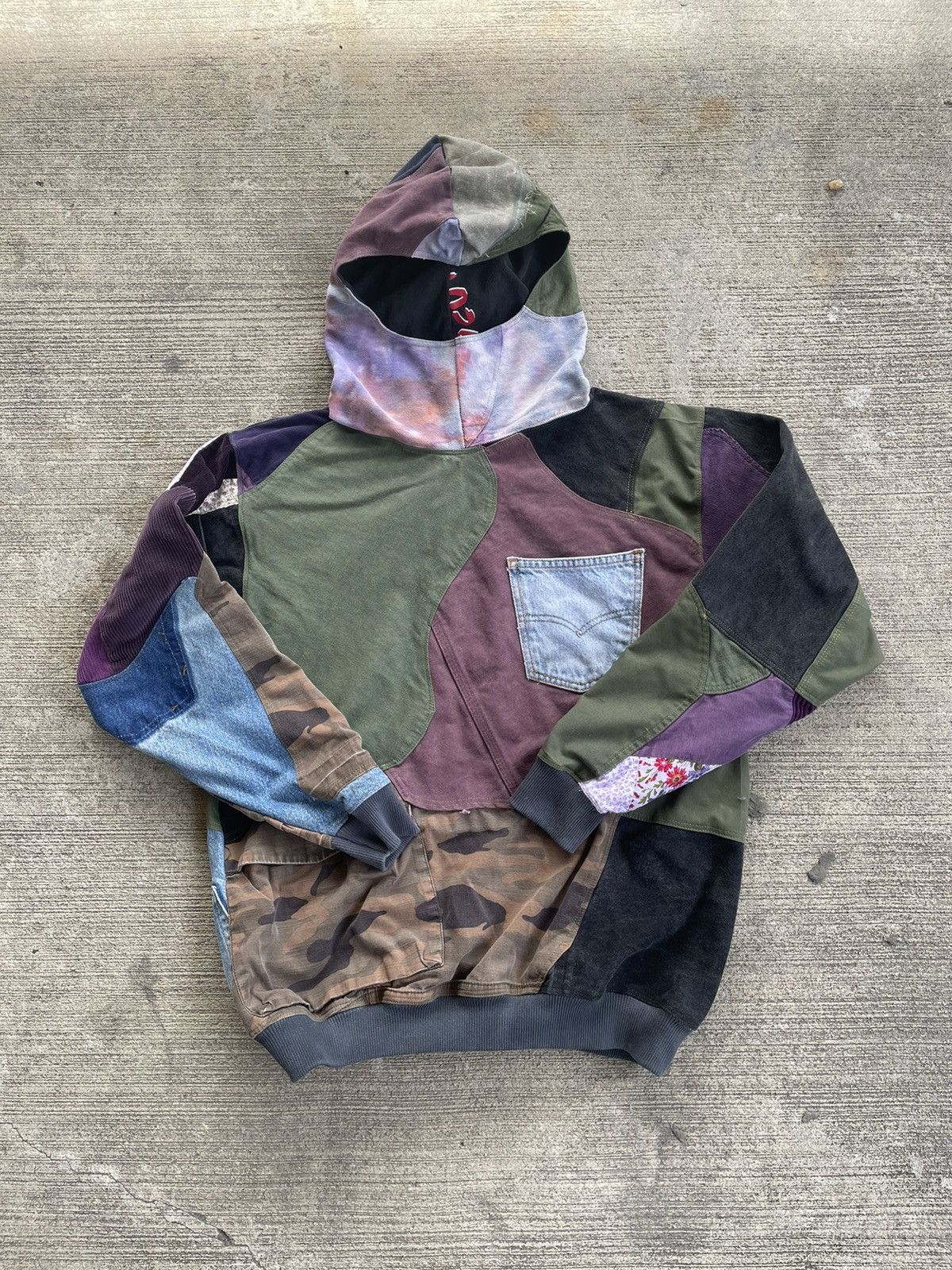 Vintage Hand Made Patchwork Cargo Hoodie Size US M / EU 48-50 / 2 - 3 Thumbnail