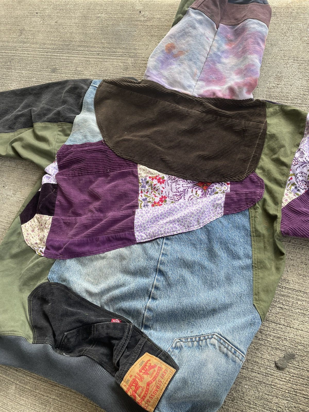 Vintage Hand Made Patchwork Cargo Hoodie Size US M / EU 48-50 / 2 - 7 Thumbnail