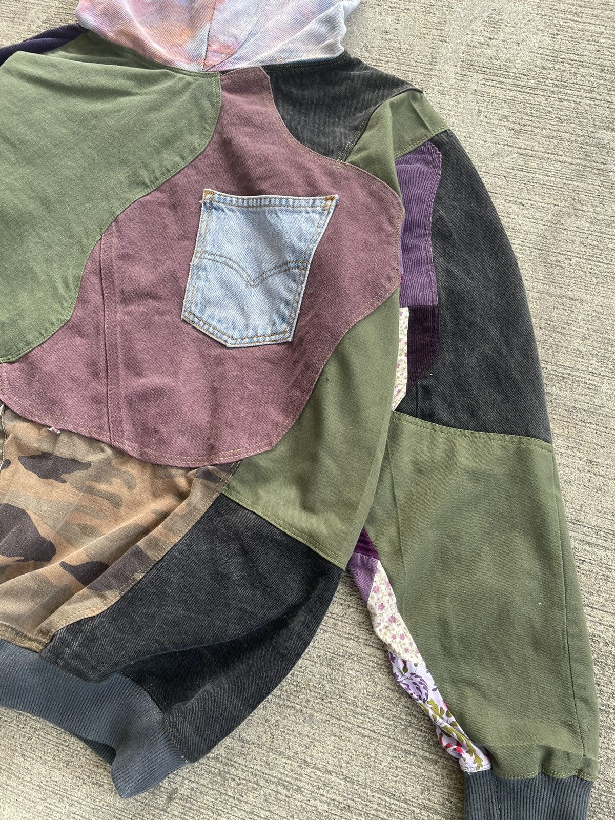 Vintage Hand Made Patchwork Cargo Hoodie Size US M / EU 48-50 / 2 - 5 Thumbnail