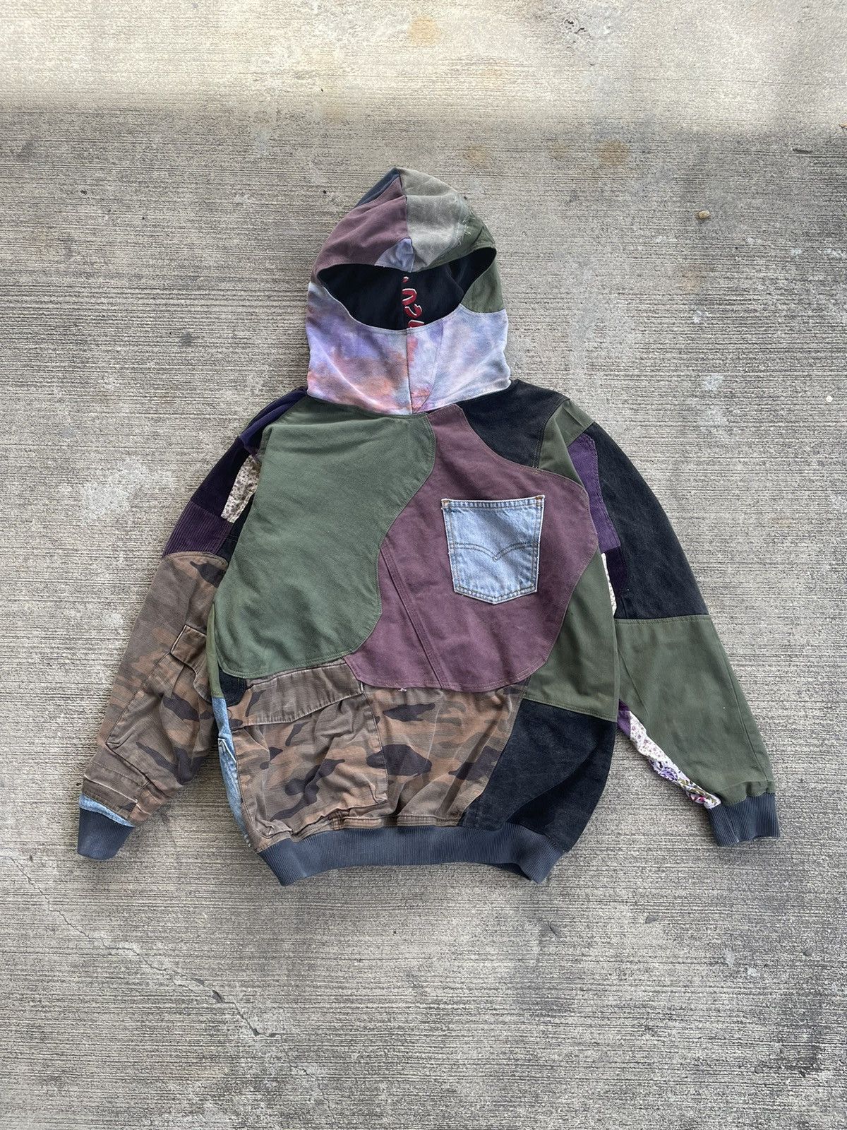 Vintage Hand Made Patchwork Cargo Hoodie Size US M / EU 48-50 / 2 - 4 Thumbnail