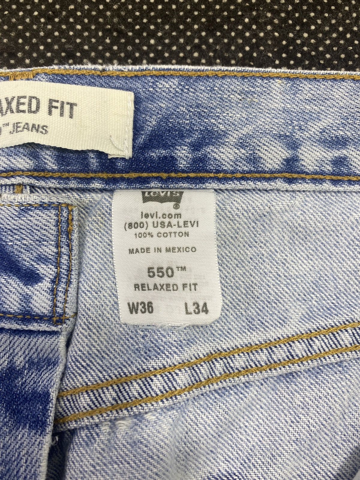 Levi's VINTAGE LEVIS 550 BLUE WASH JEANS-J470 Size US 36 / EU 52 - 7 Thumbnail