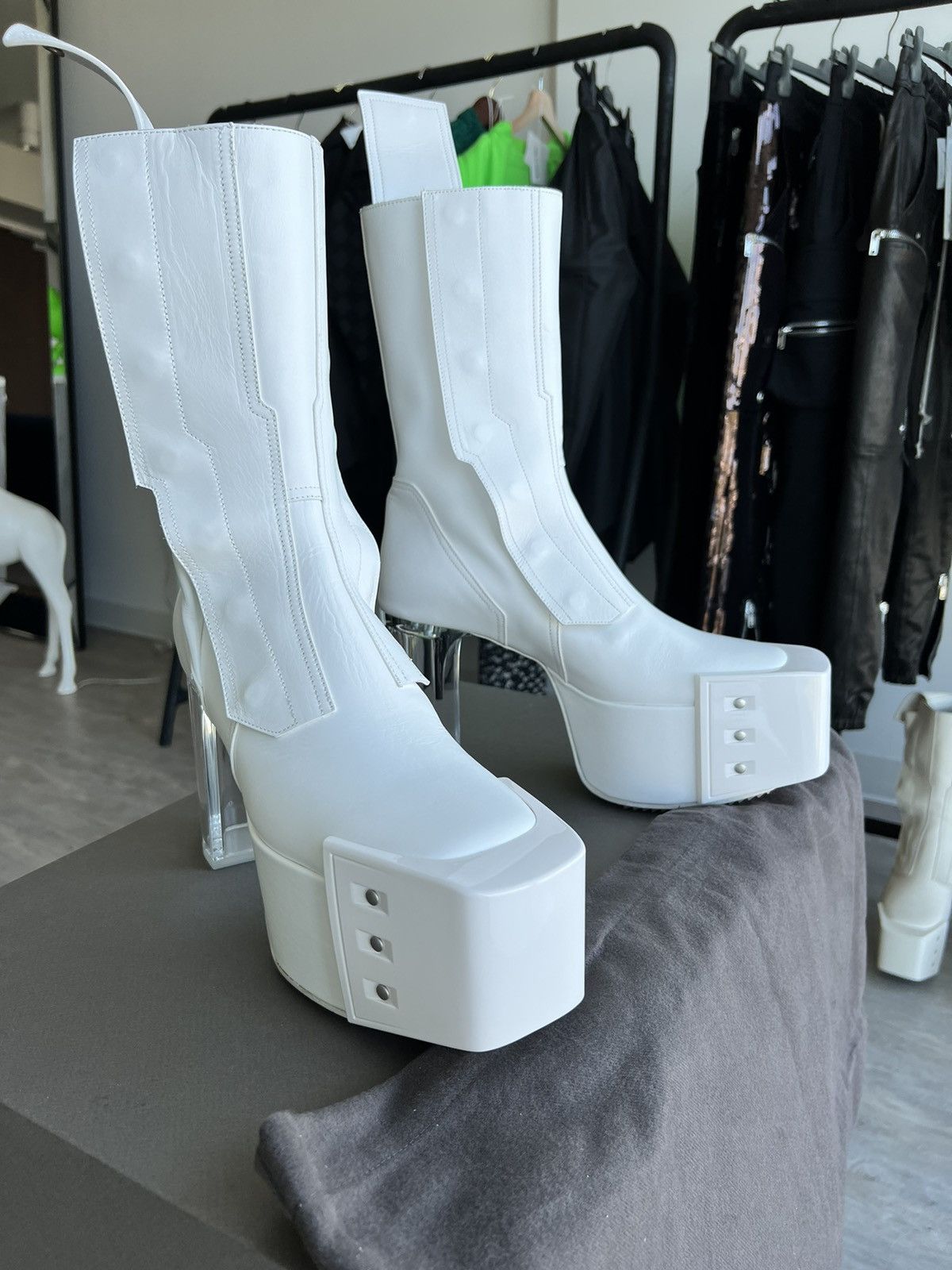 Rick Owens Fog Pocket KISS Boots | Grailed