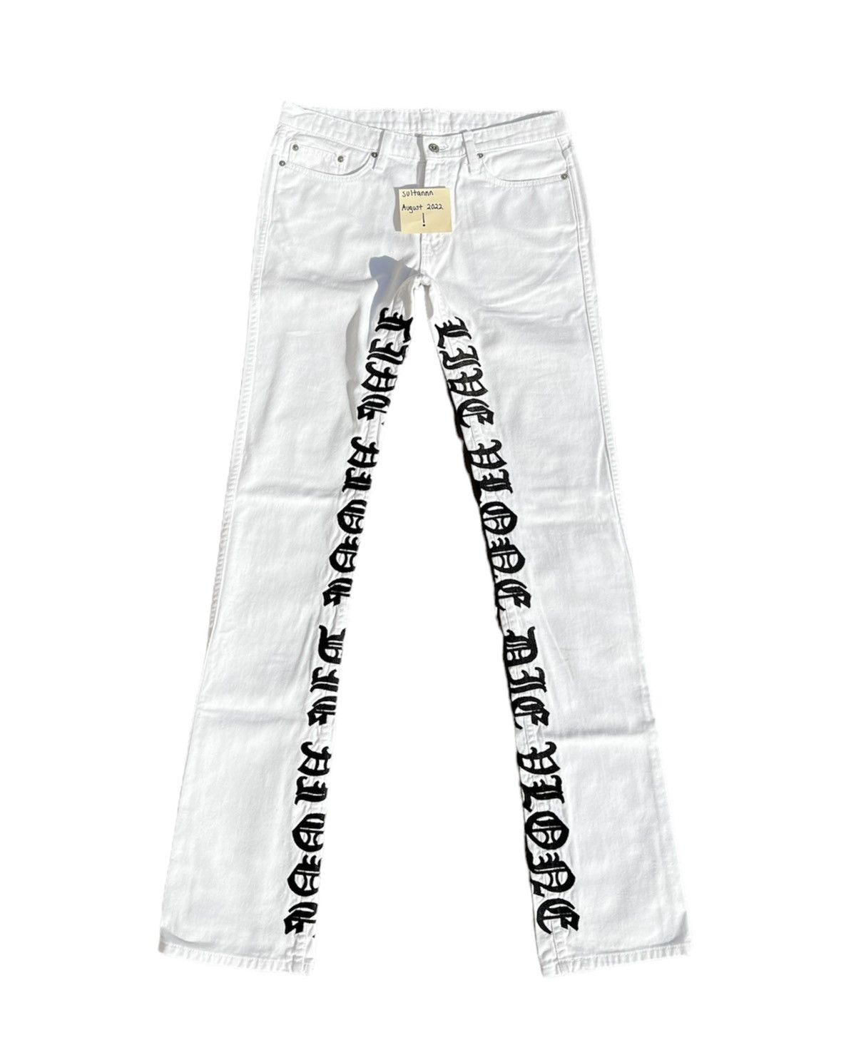 Vlone VLONE Old English Denim White Runway | Grailed