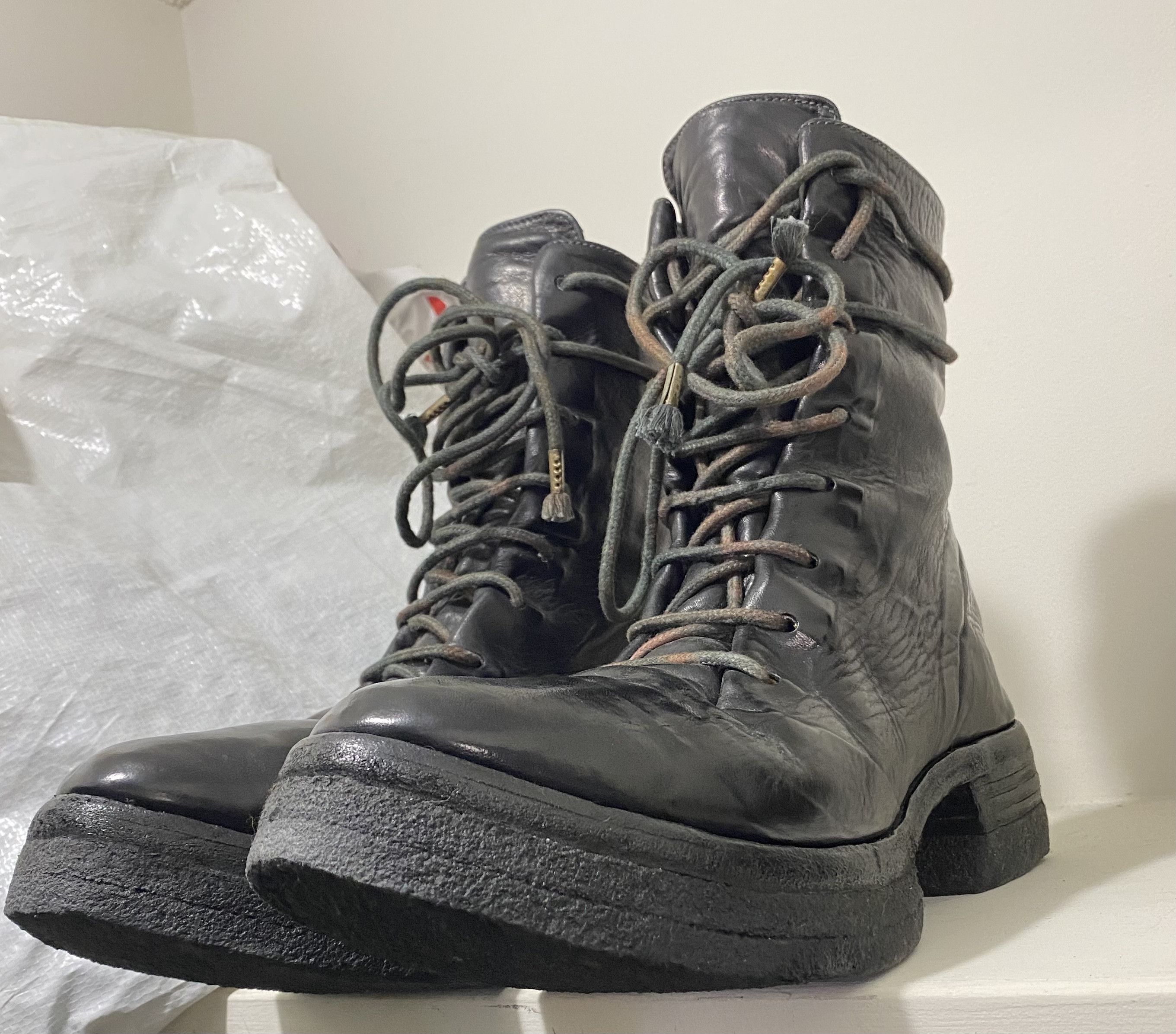 Carol Christian Poell Horse Leather In-Between Combat Boots Carol Christian Poell Horse Leather In-Between Combat Boots
