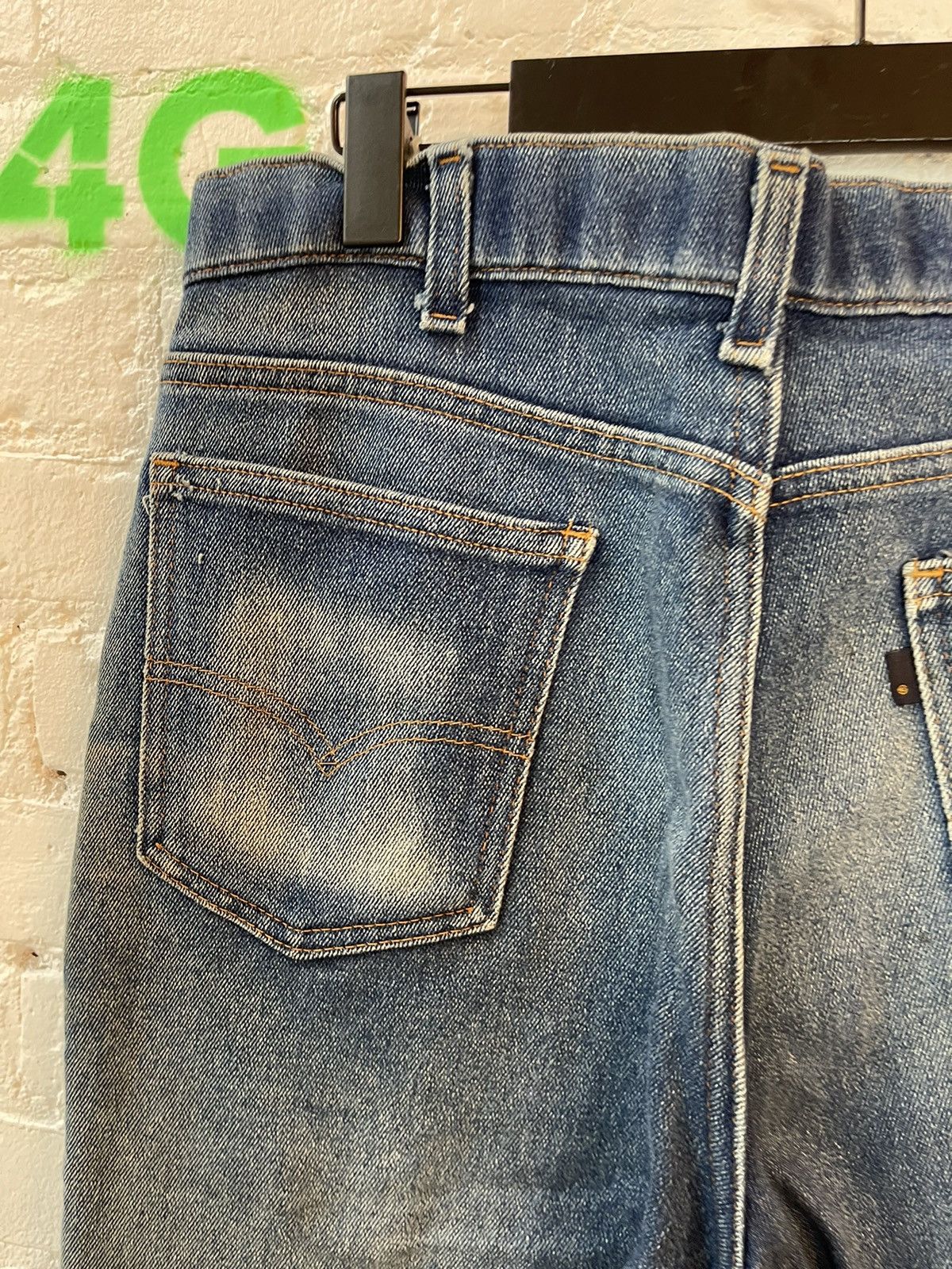 Vintage BLACK TAB BLANK Blue Dirt Wash levi Jeans 32 34 36