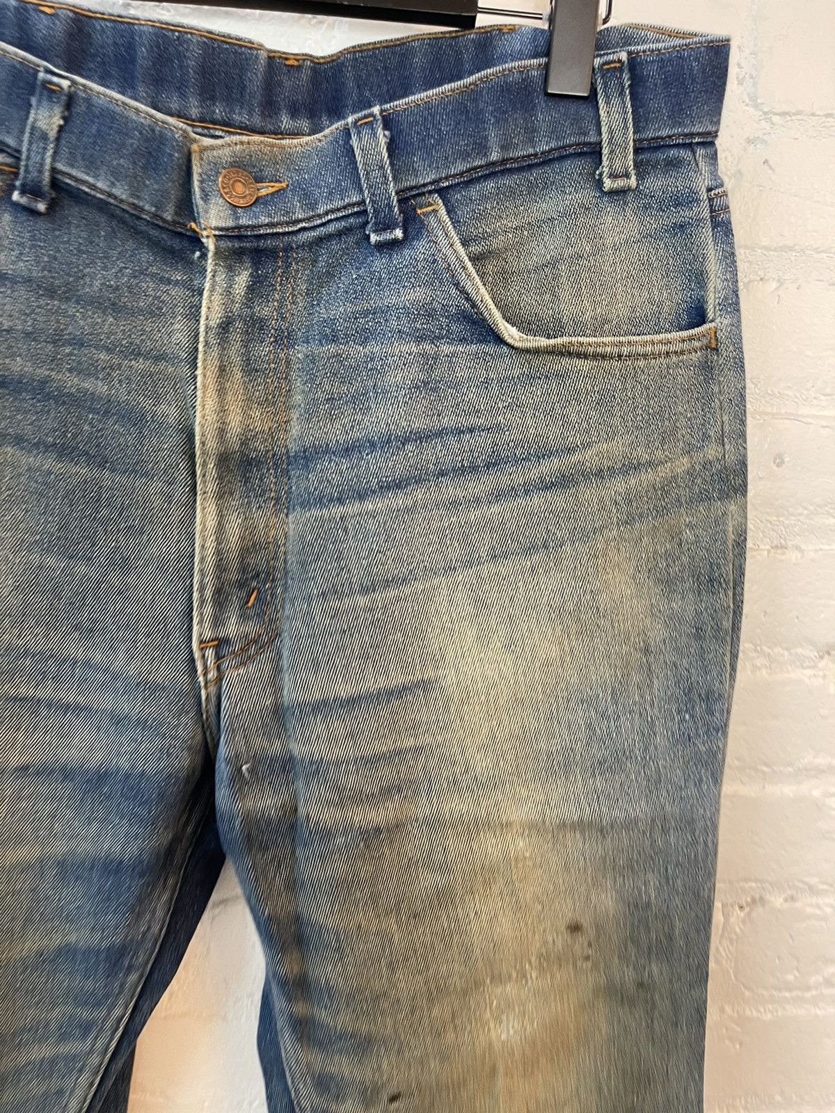 Vintage BLACK TAB BLANK Blue Dirt Wash levi Jeans 32 34 36