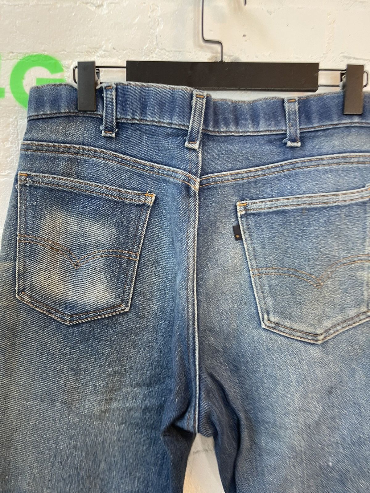 Vintage BLACK TAB BLANK Blue Dirt Wash levi Jeans 32 34 36
