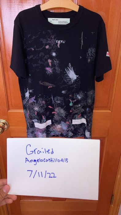 Off white best sale galaxy tee