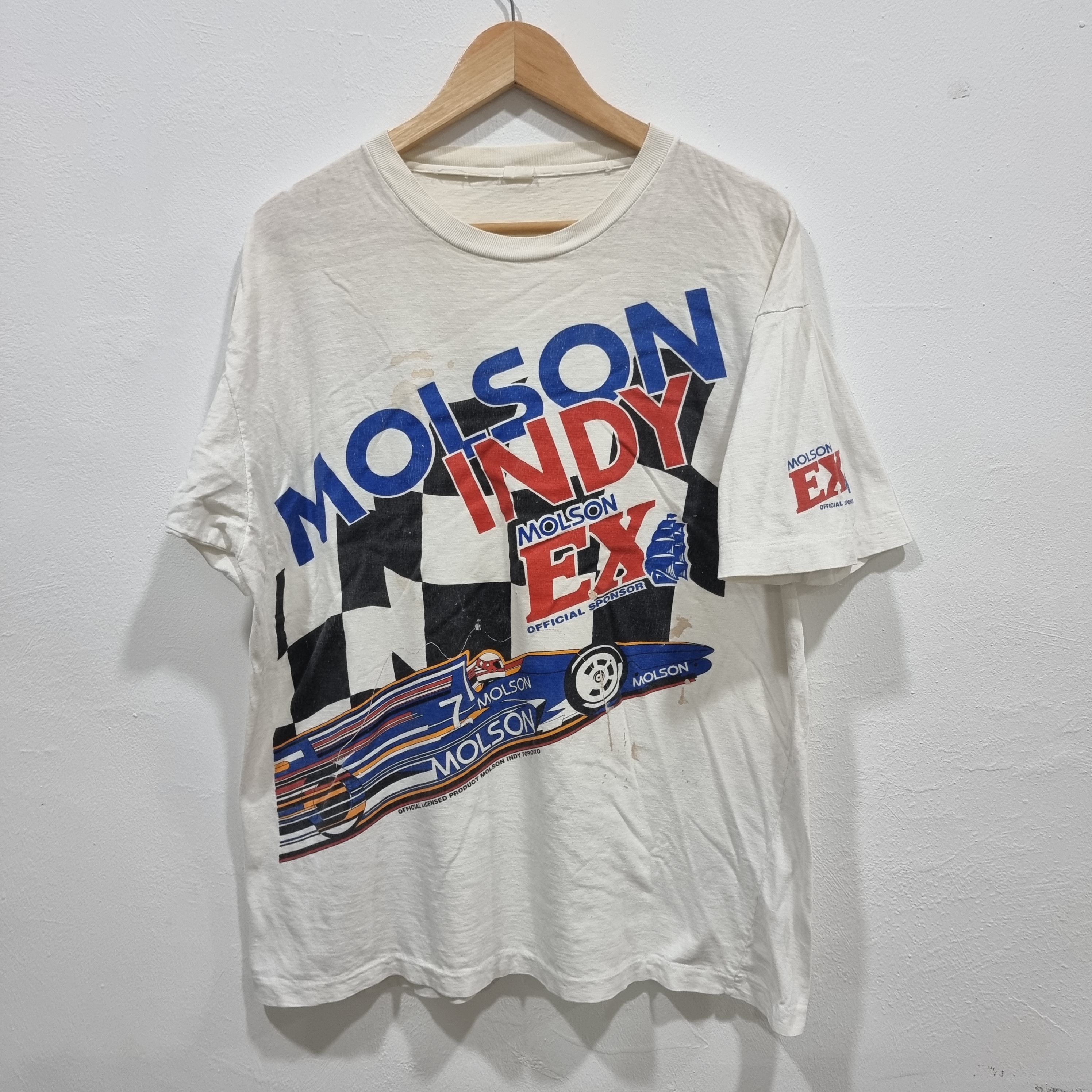 EX INFINITAS × Vintage Vintage indy racing full print over print molson EX Size US L / EU 52-54 / 3 - 1 Thumbnail