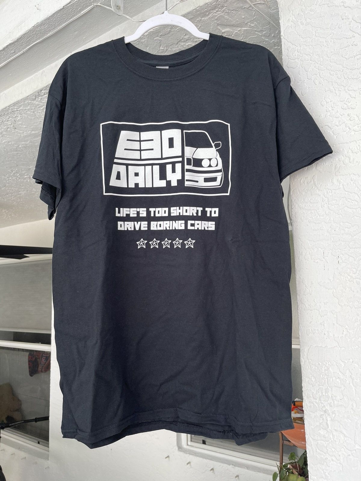 BMW E30 Daily “Life’s Too Short” Shirt BMW Porsche Vintage Size US XL / EU 56 / 4 - 1 Thumbnail
