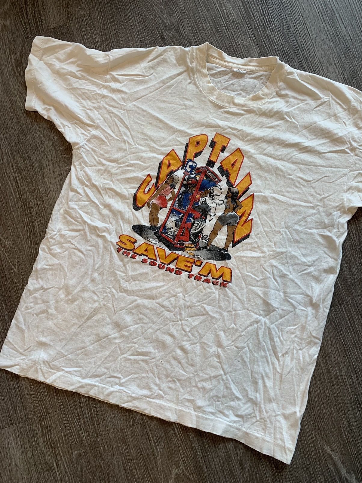 Band Tees × Rap Tees × Vintage Vintage 90s Captain Save’Em Rap Tour T 4 Life Records Size US L / EU 52-54 / 3 - 1 Thumbnail