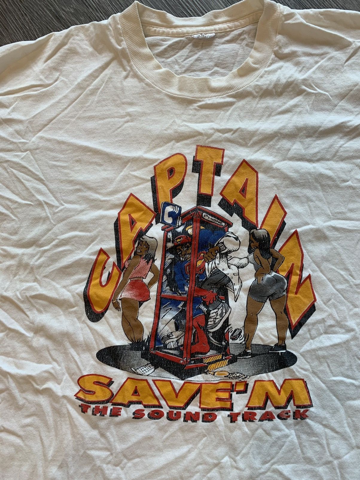 Band Tees × Rap Tees × Vintage Vintage 90s Captain Save’Em Rap Tour T 4 Life Records Size US L / EU 52-54 / 3 - 2 Thumbnail