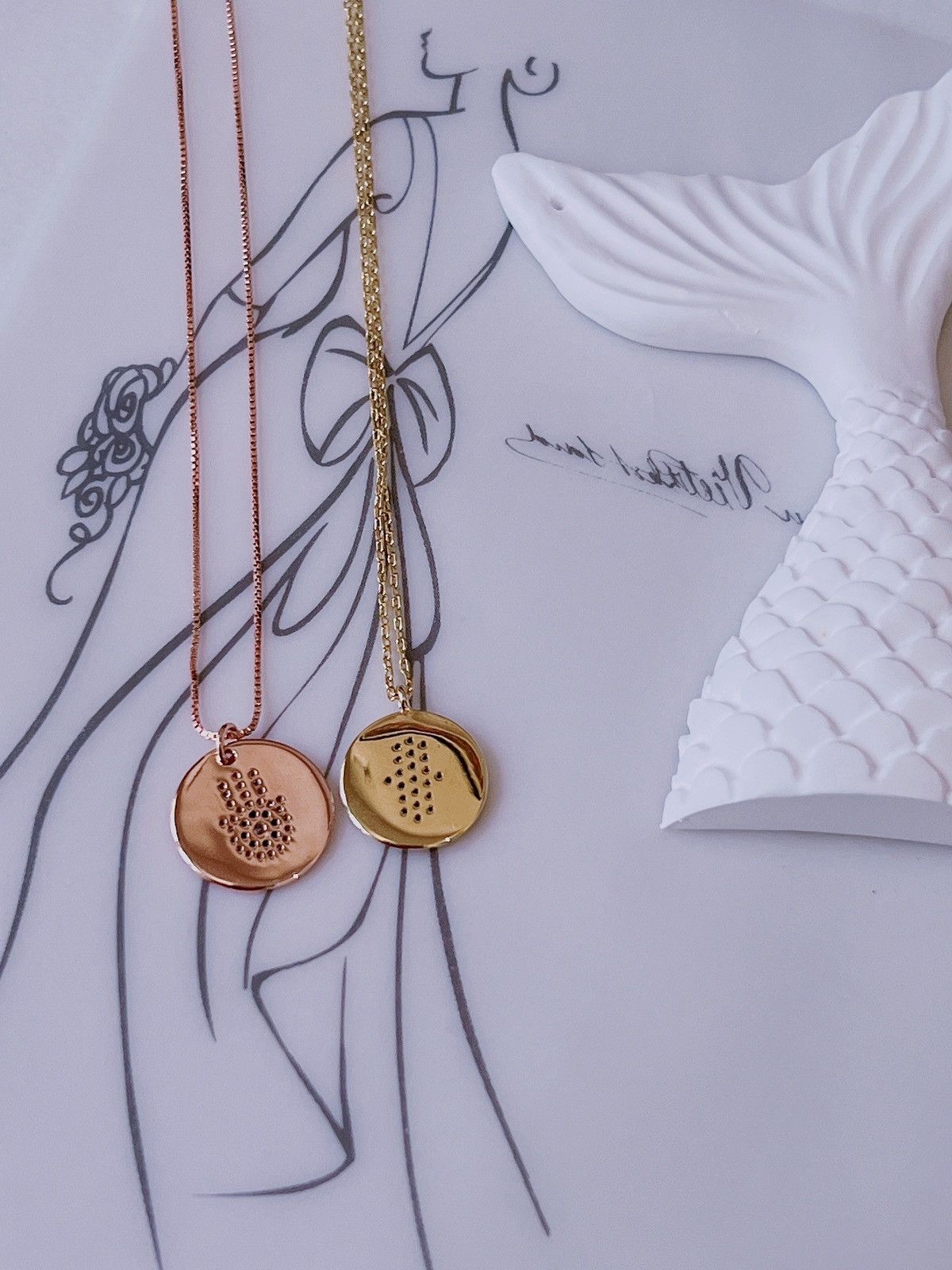 18K Rose Gold Vermeil Hamsa 🪬 hand evil eye 🪬 Necklace