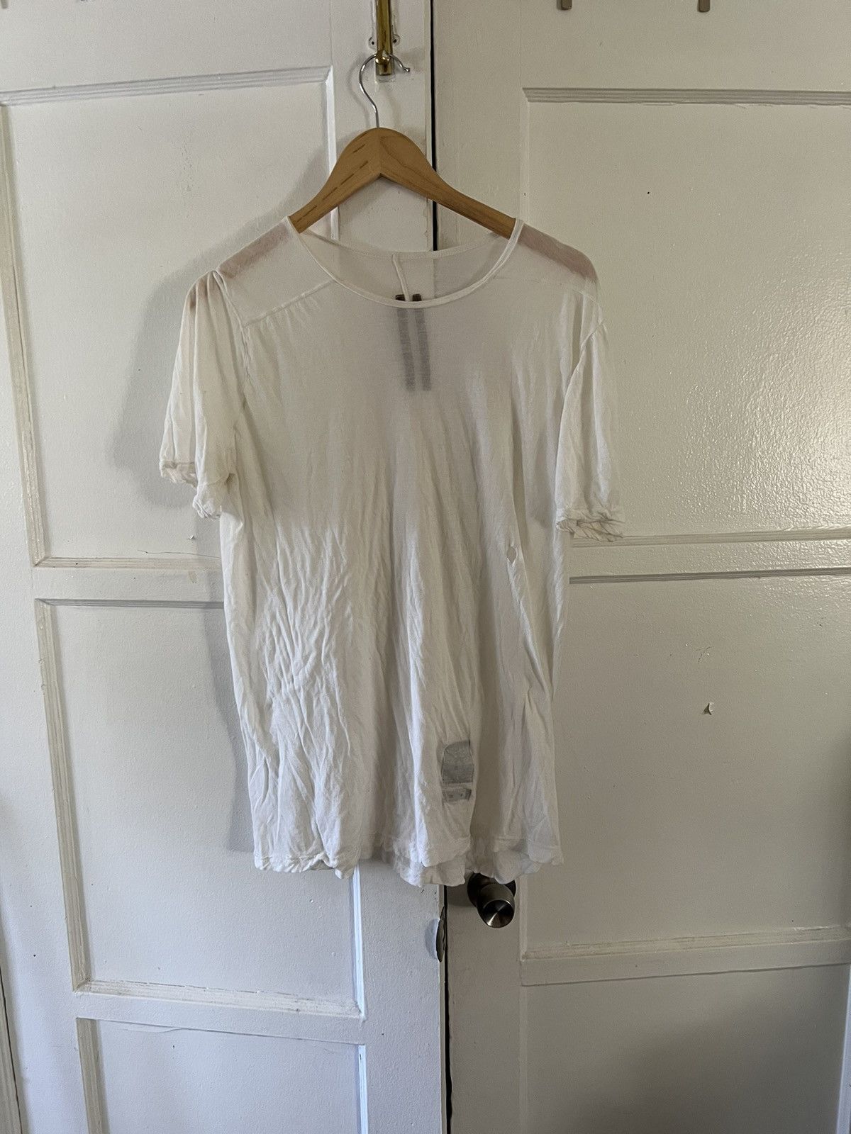 Rick Owens Sheer milk t shirt | Grailed