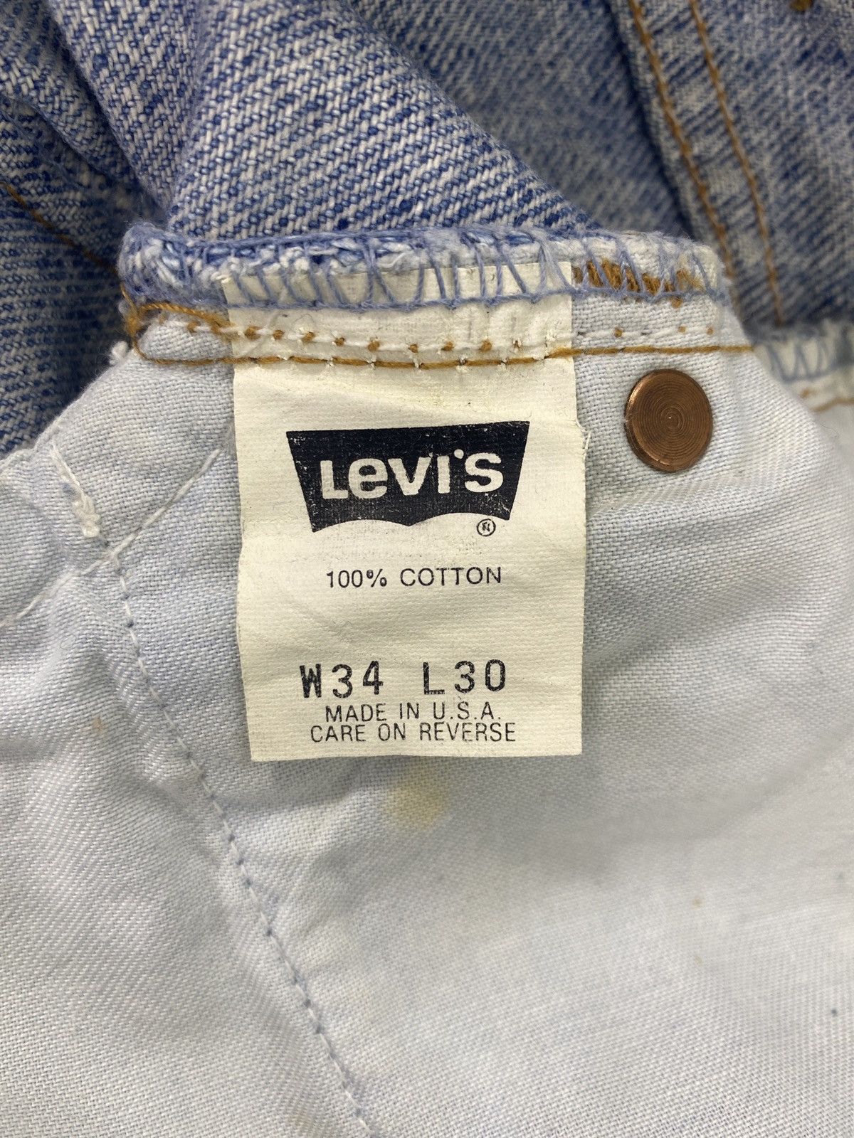 Levi's VINTAGE LEVIS 550 STONE WASH JEANS-J474 Size US 34 / EU 50 - 7 Thumbnail