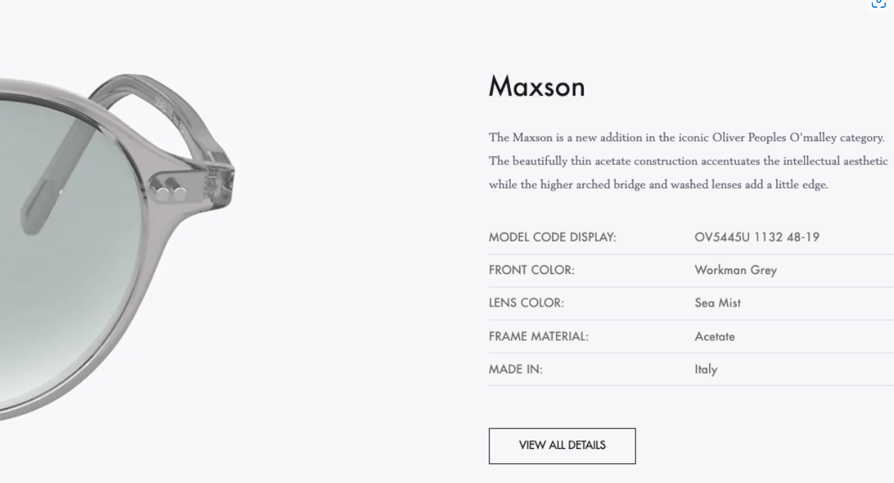 Oliver Peoples MAXSON Eyeglasses Size ONE SIZE - 11 Thumbnail