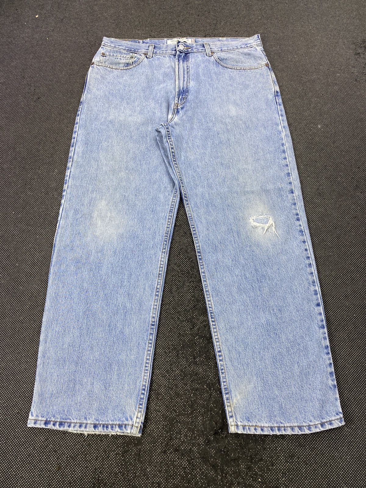 Levi's VINTAGE LEVIS 550 DISTRESSED BLUE JEANS-J477 Size US 38 / EU 54 - 2 Thumbnail