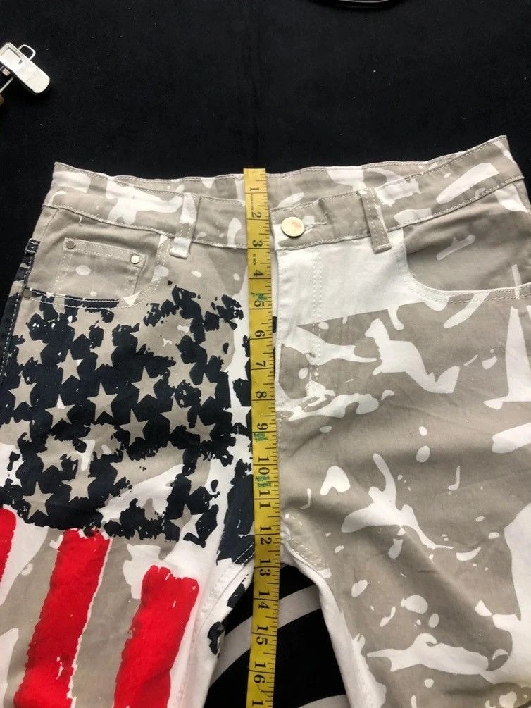 America Flag Motive Art Pants