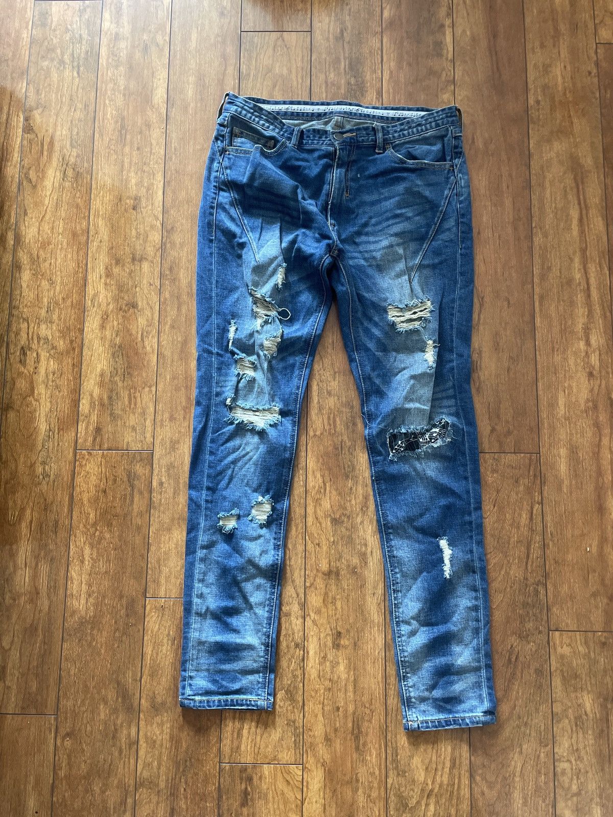 image of Number N Ine Number (N)Ine Skinny Jeans in Blue, Men's (Size 31)