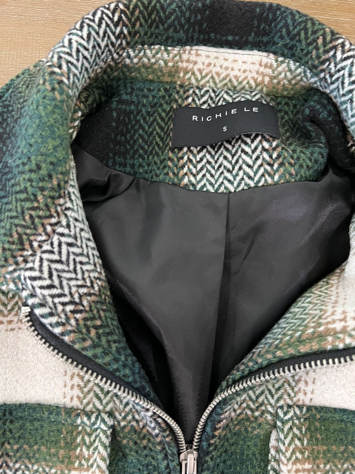 Richie Le Collection PREMIUM ZIPPER FLANNEL - GREEN SMALL Size US S / EU 44-46 / 1 - 4 Thumbnail