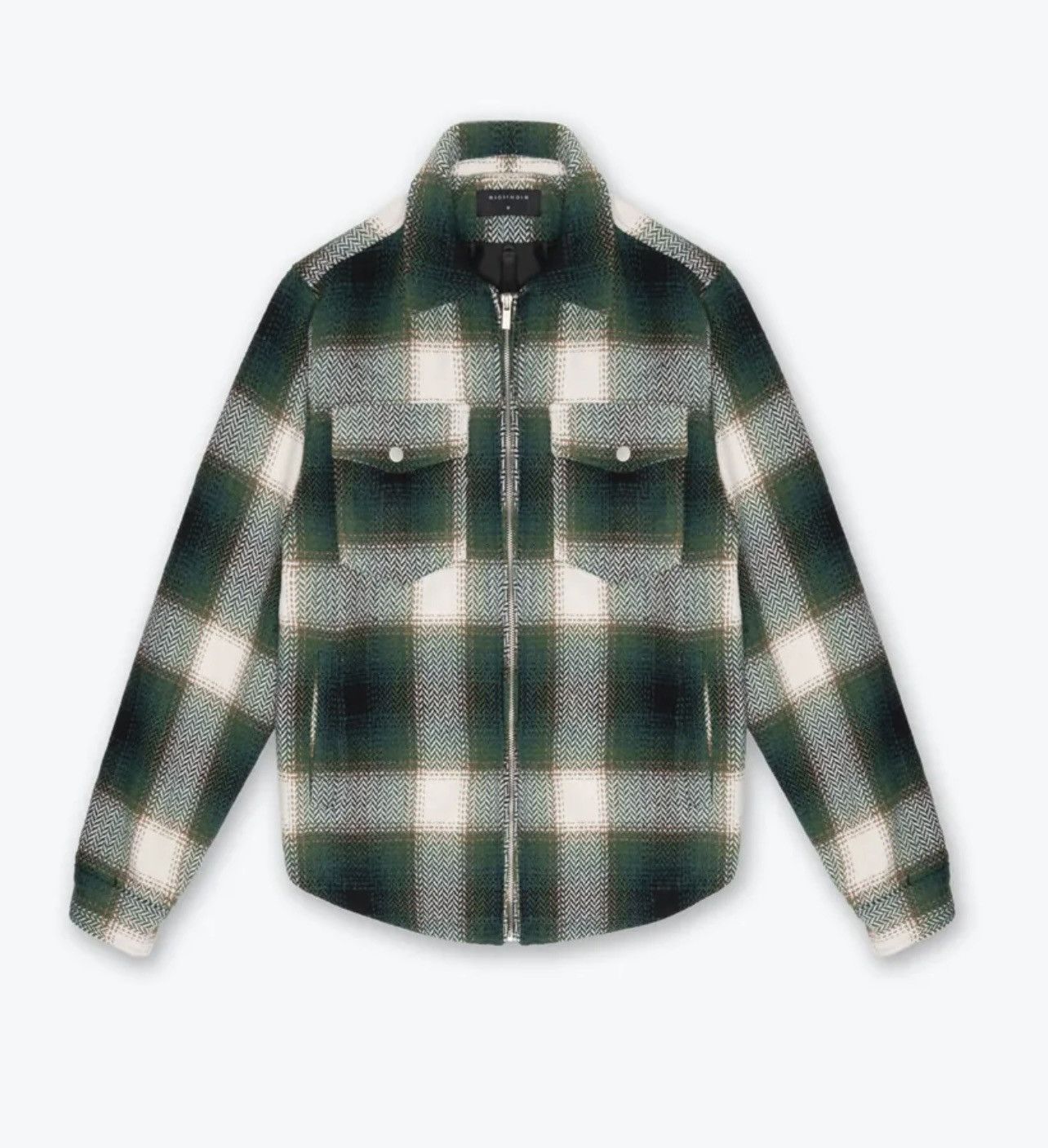 Richie Le Collection PREMIUM ZIPPER FLANNEL - GREEN SMALL Size US S / EU 44-46 / 1 - 1 Thumbnail