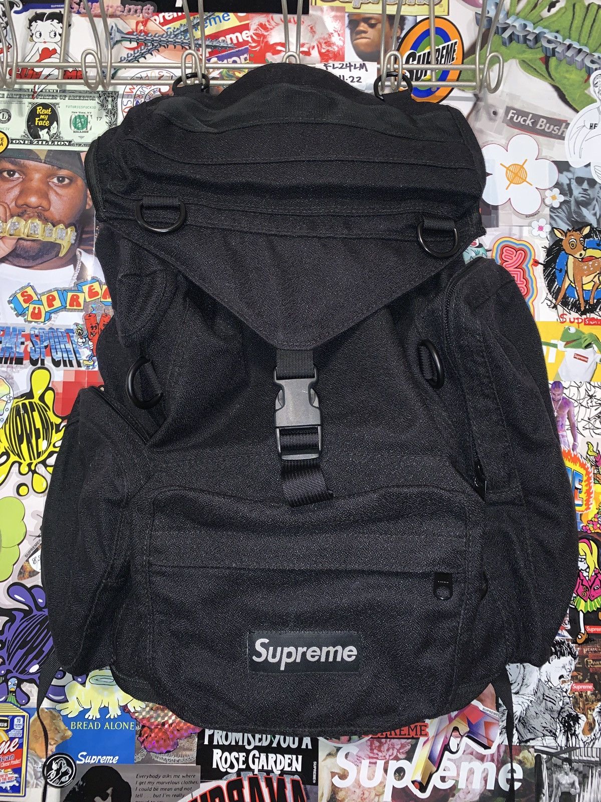 Supreme Supreme Scatterweave Backpack 2005 Black RARE OG Duffle 