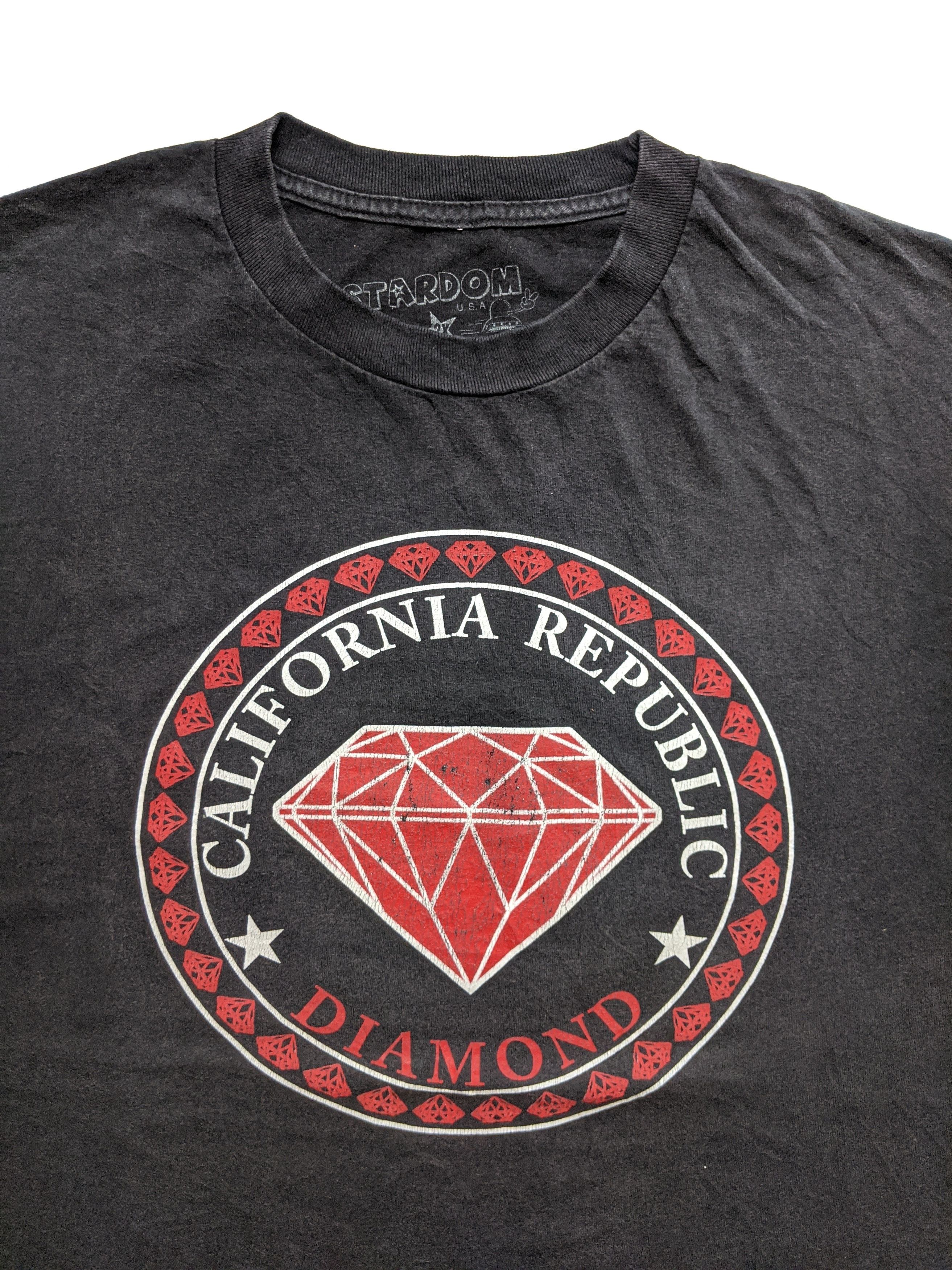 Diamond Supply Co. × Vintage Vintage Diamond Supply Co California Republic T Shirt Size US XXL / EU 58 / 5 - 2 Thumbnail