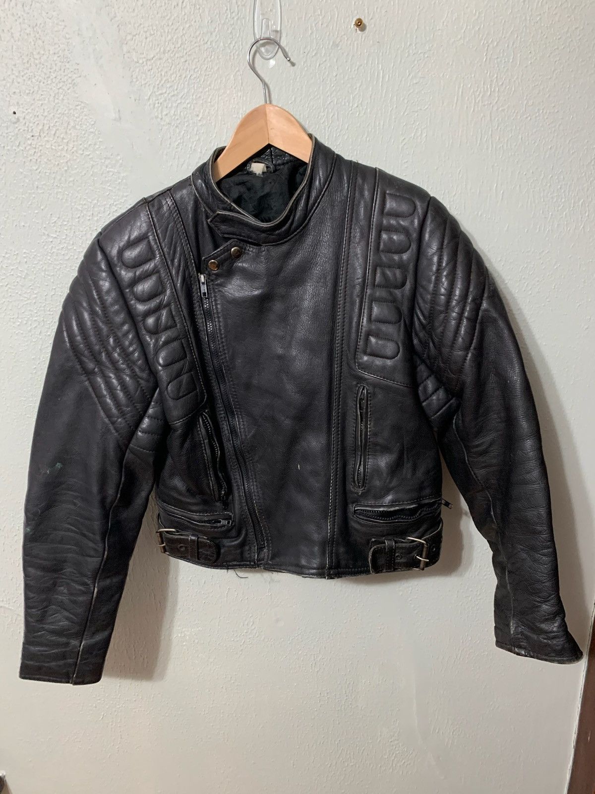 Vintage Vintage 1980s Motorcycle Leather Jacket Size US S / EU 44-46 / 1 - 1 Thumbnail