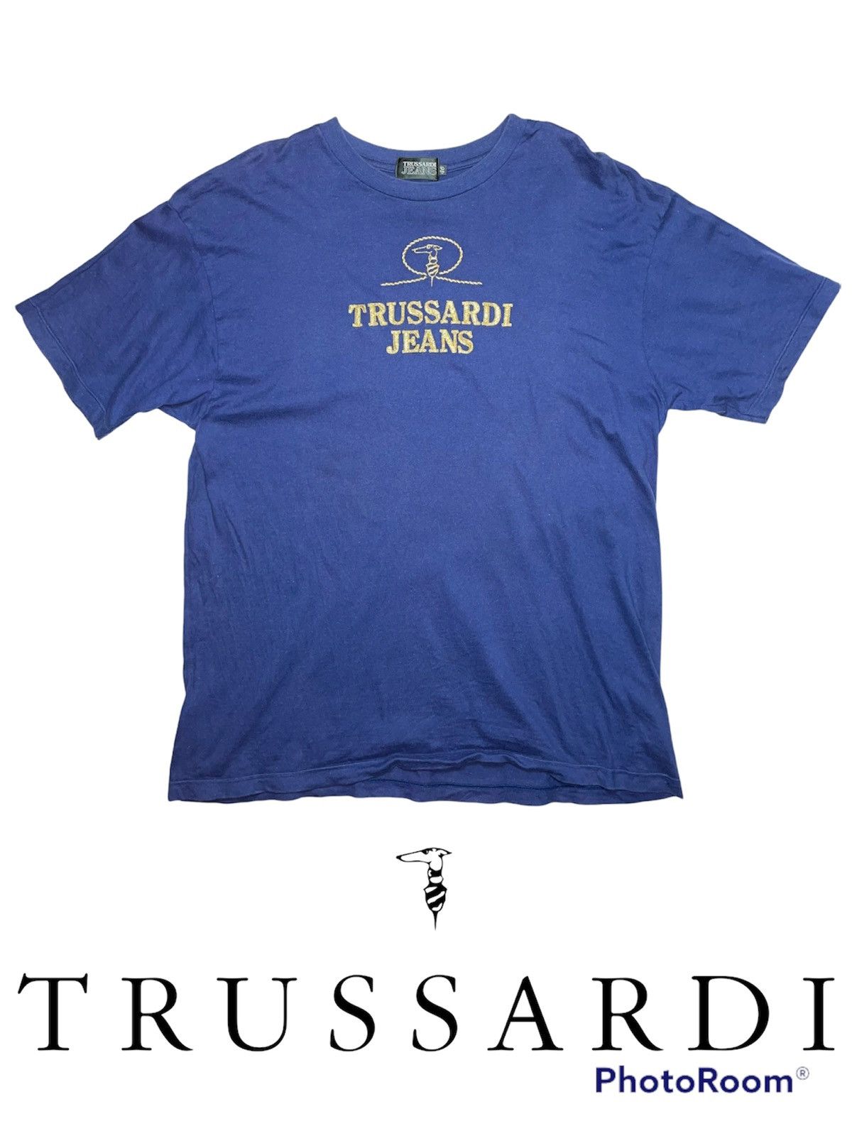 Designer × Trussardi × Vintage Vintage Trussardi Embroidery logo gold 90s designer Size US L / EU 52-54 / 3 - 1 Thumbnail