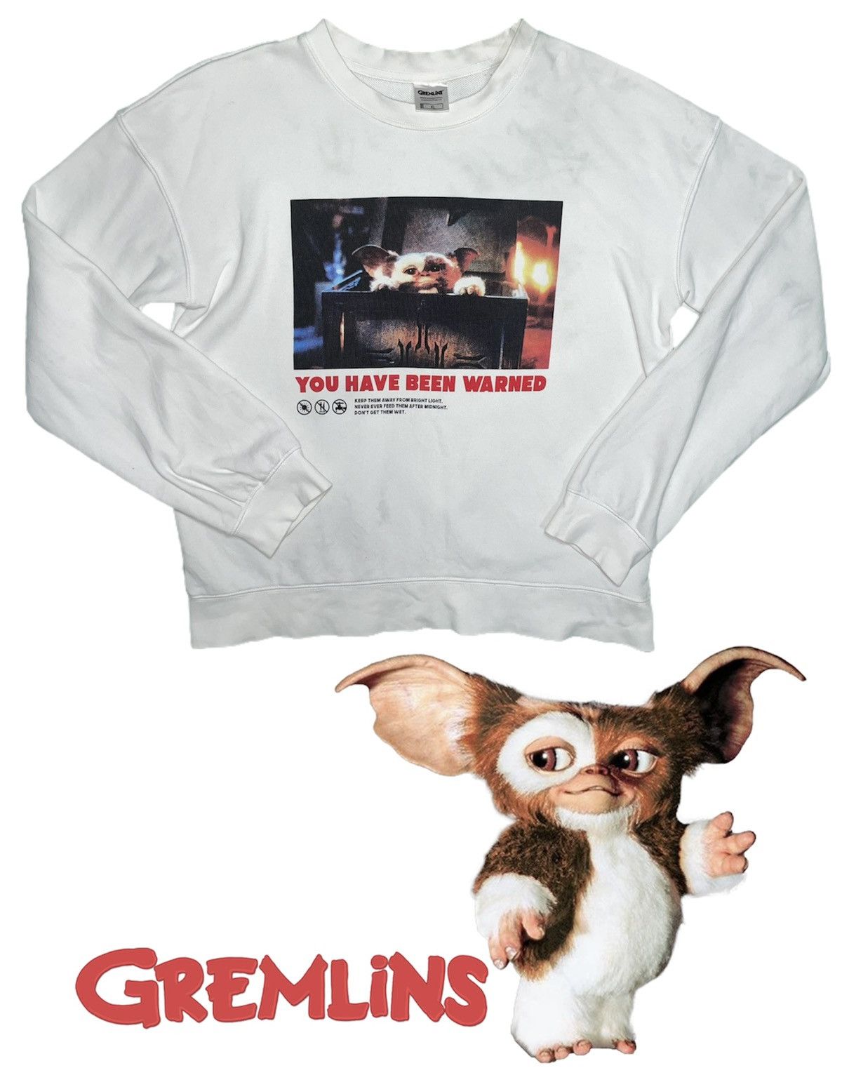 Vintage Gremlins 1984 movie Gizmo Mogwai vintage sweatshirt Gu Japa Size US M / EU 48-50 / 2 - 1 Thumbnail