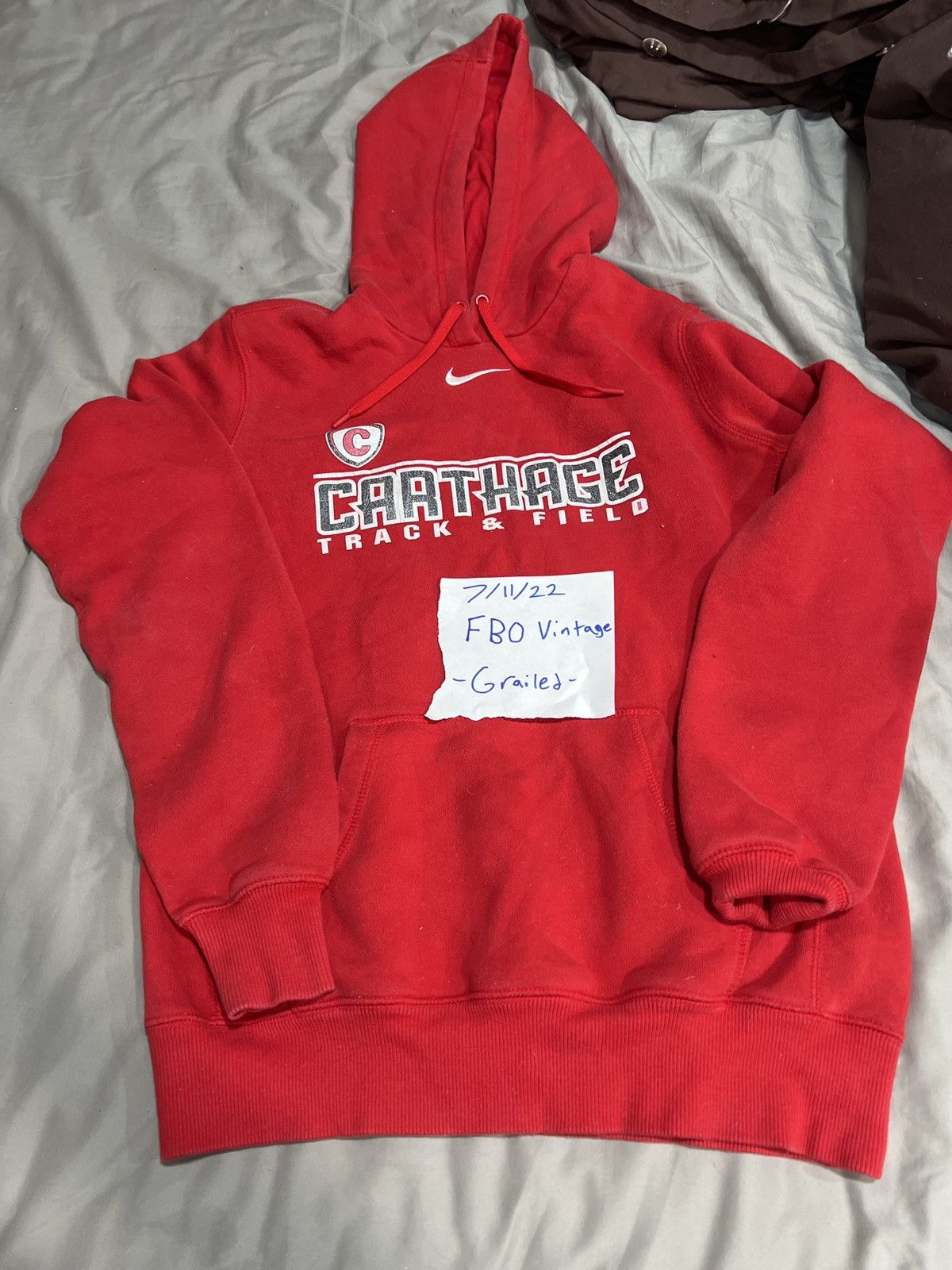 Nike Nike vintage track and field hoodie (middle swoosh) Grailed