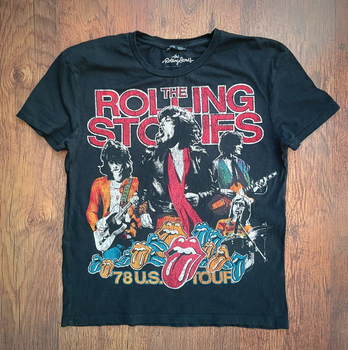 T shirt rolling online stones zara