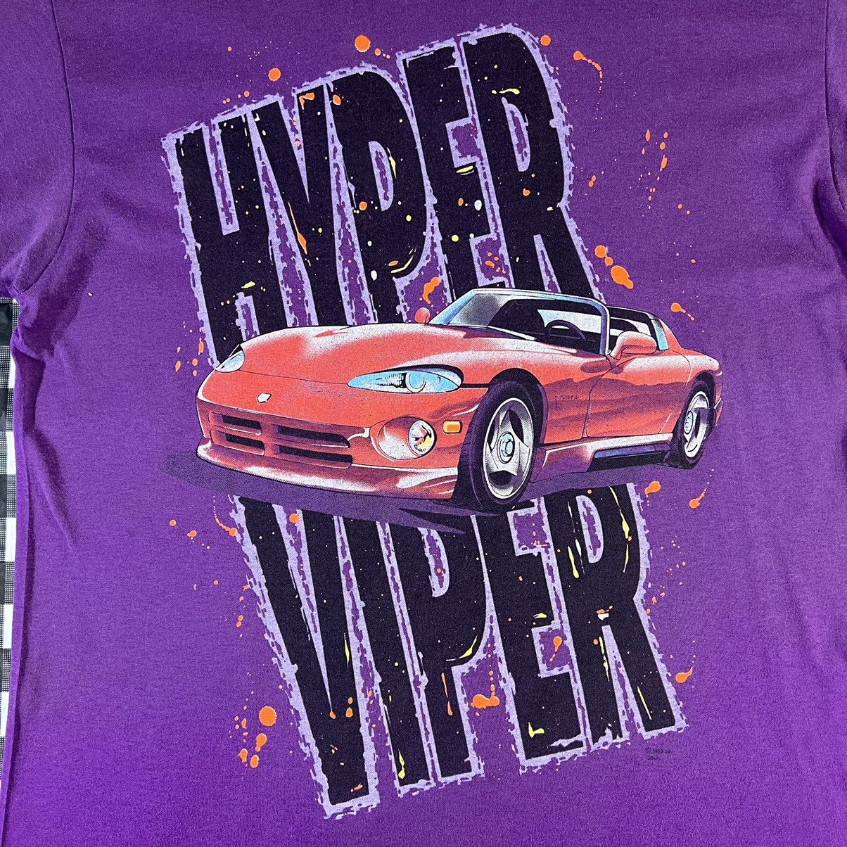 Vintage Dodge Viper SSI Hyper Viper 1992 Racing Car Vintage T Shirt Size US XL / EU 56 / 4 - 4 Thumbnail
