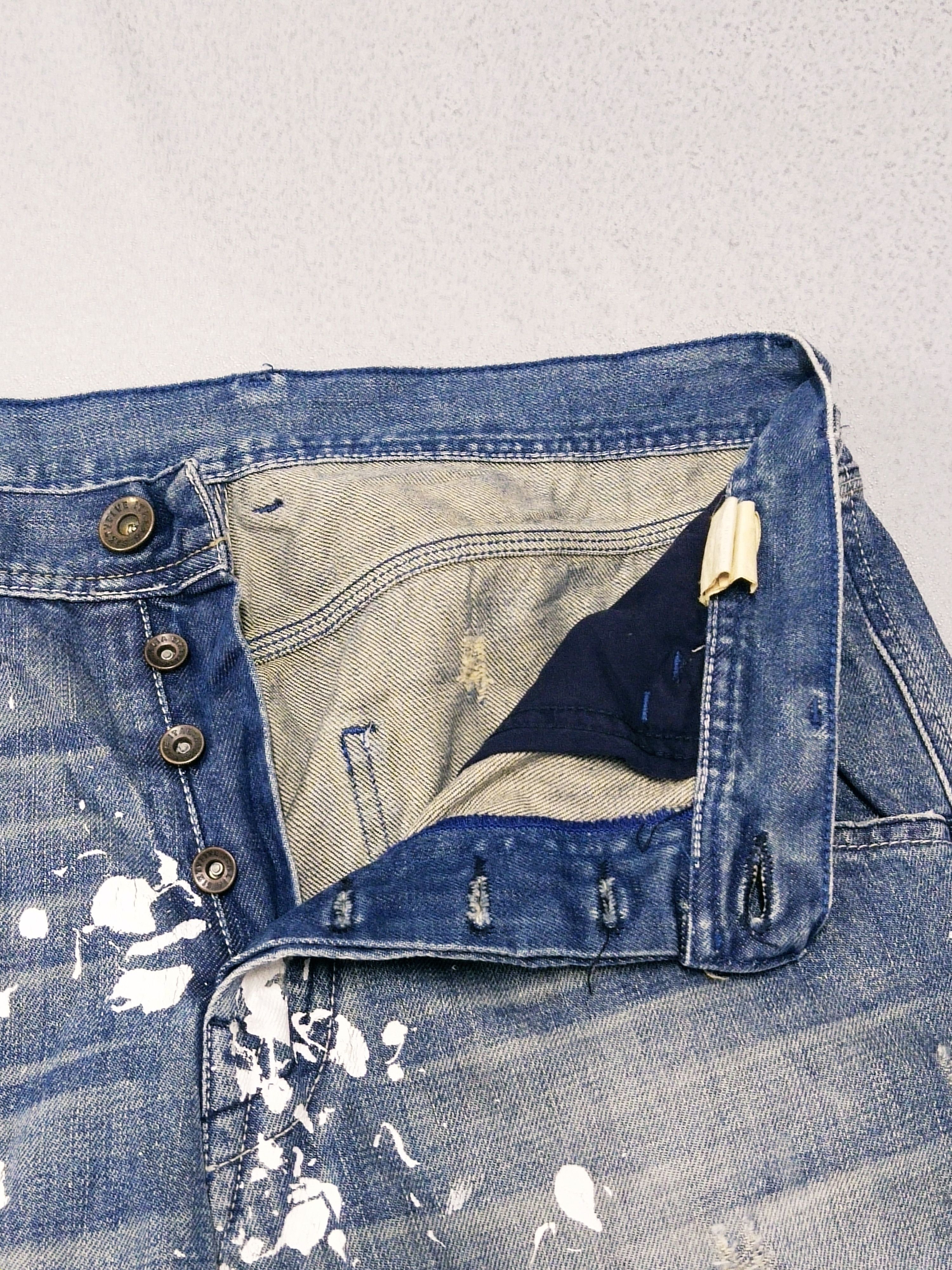 Vintage Vintage Paint Splattered Distressed Denim Made In Italy Size US 32 / EU 48 - 9 Thumbnail