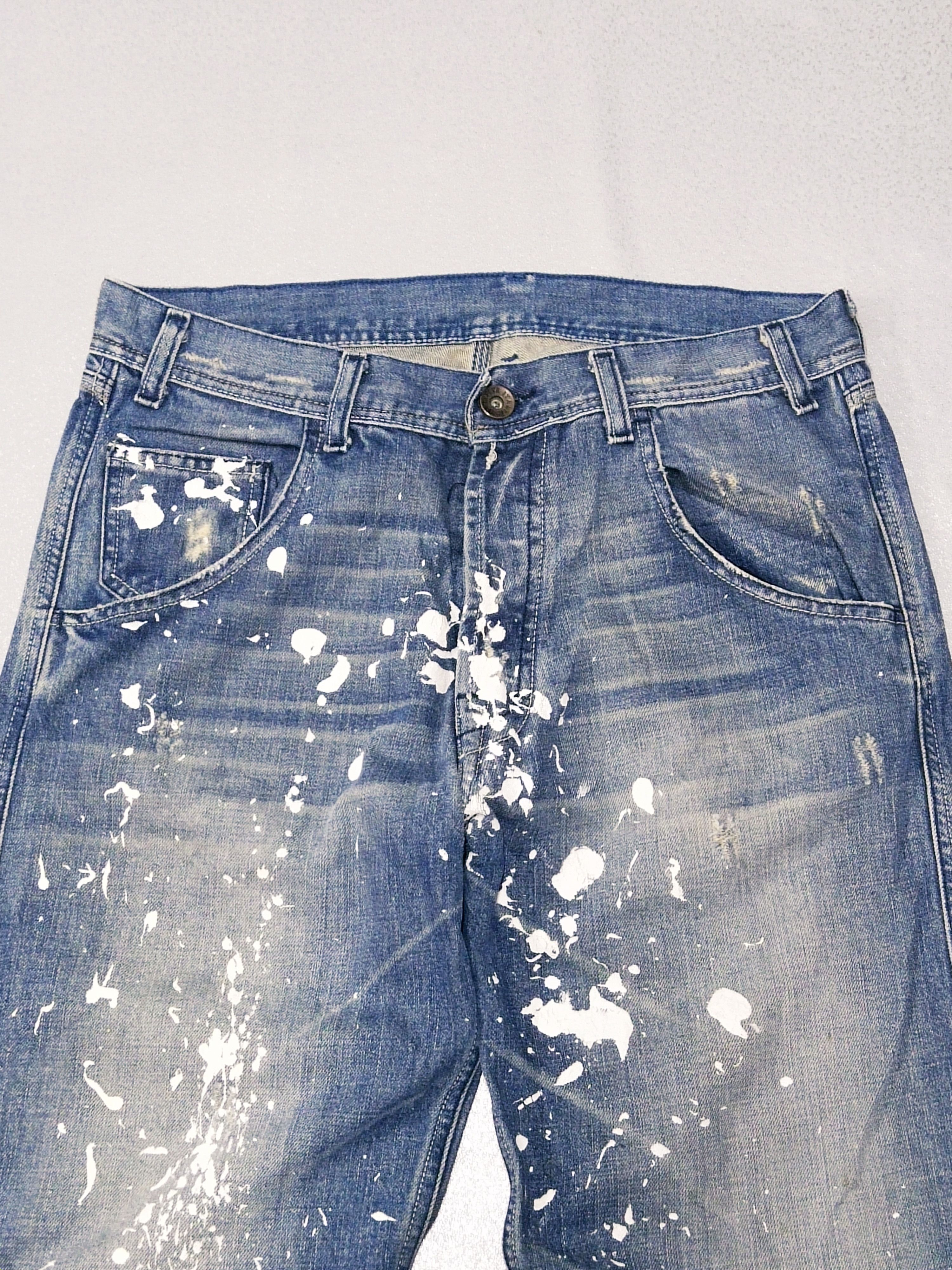Vintage Vintage Paint Splattered Distressed Denim Made In Italy Size US 32 / EU 48 - 5 Thumbnail