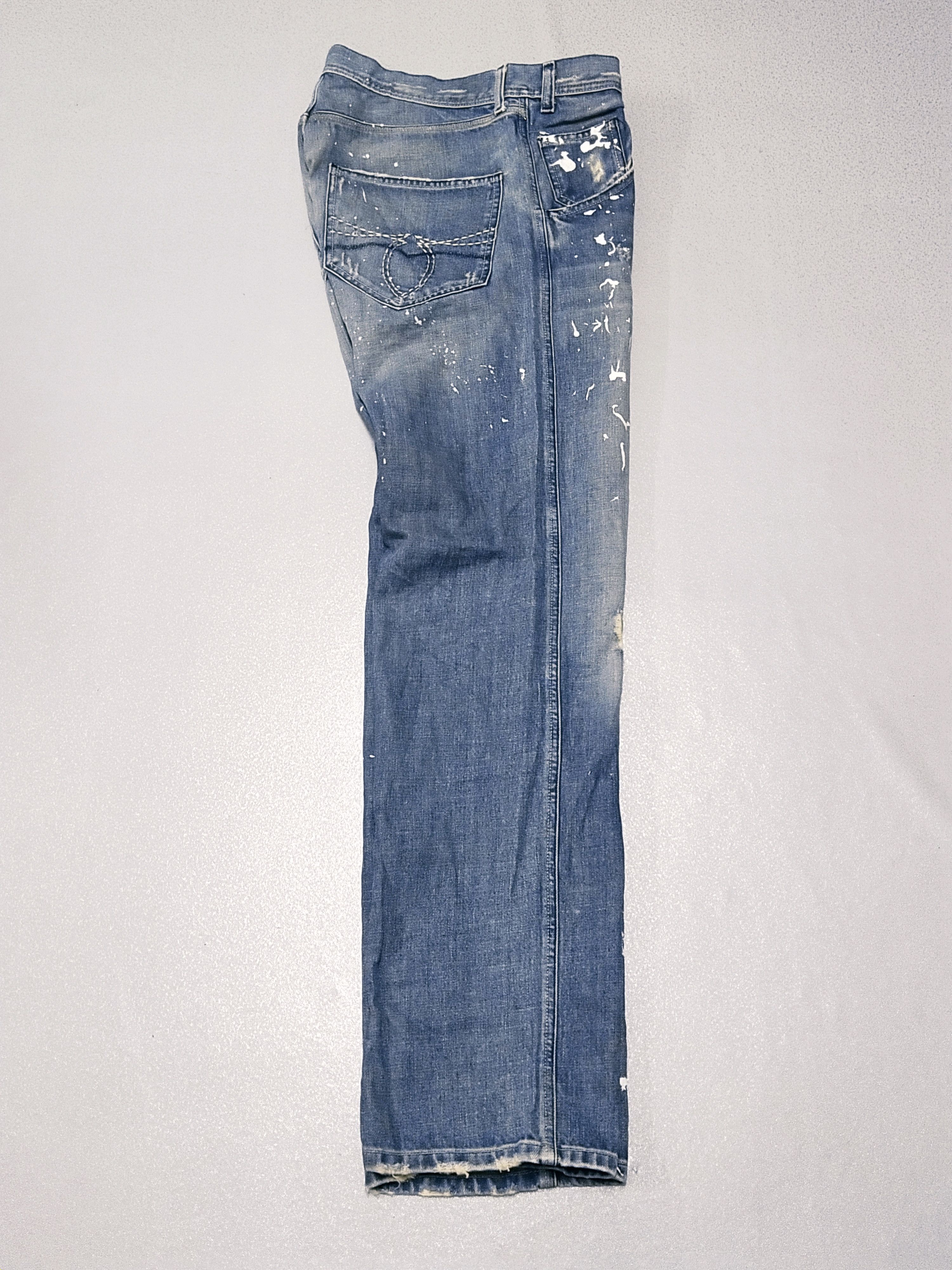 Vintage Vintage Paint Splattered Distressed Denim Made In Italy Size US 32 / EU 48 - 3 Thumbnail