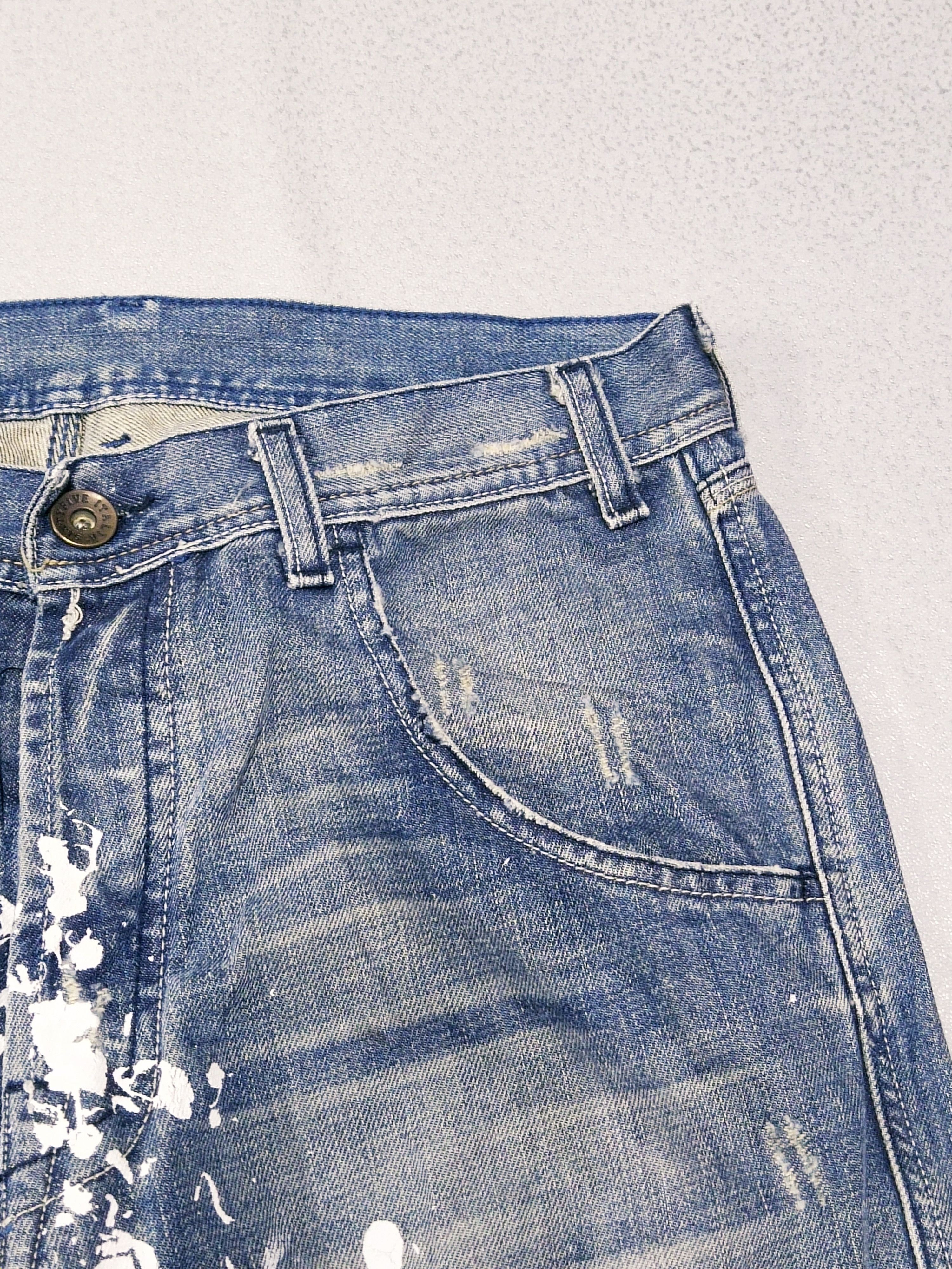 Vintage Vintage Paint Splattered Distressed Denim Made In Italy Size US 32 / EU 48 - 7 Thumbnail