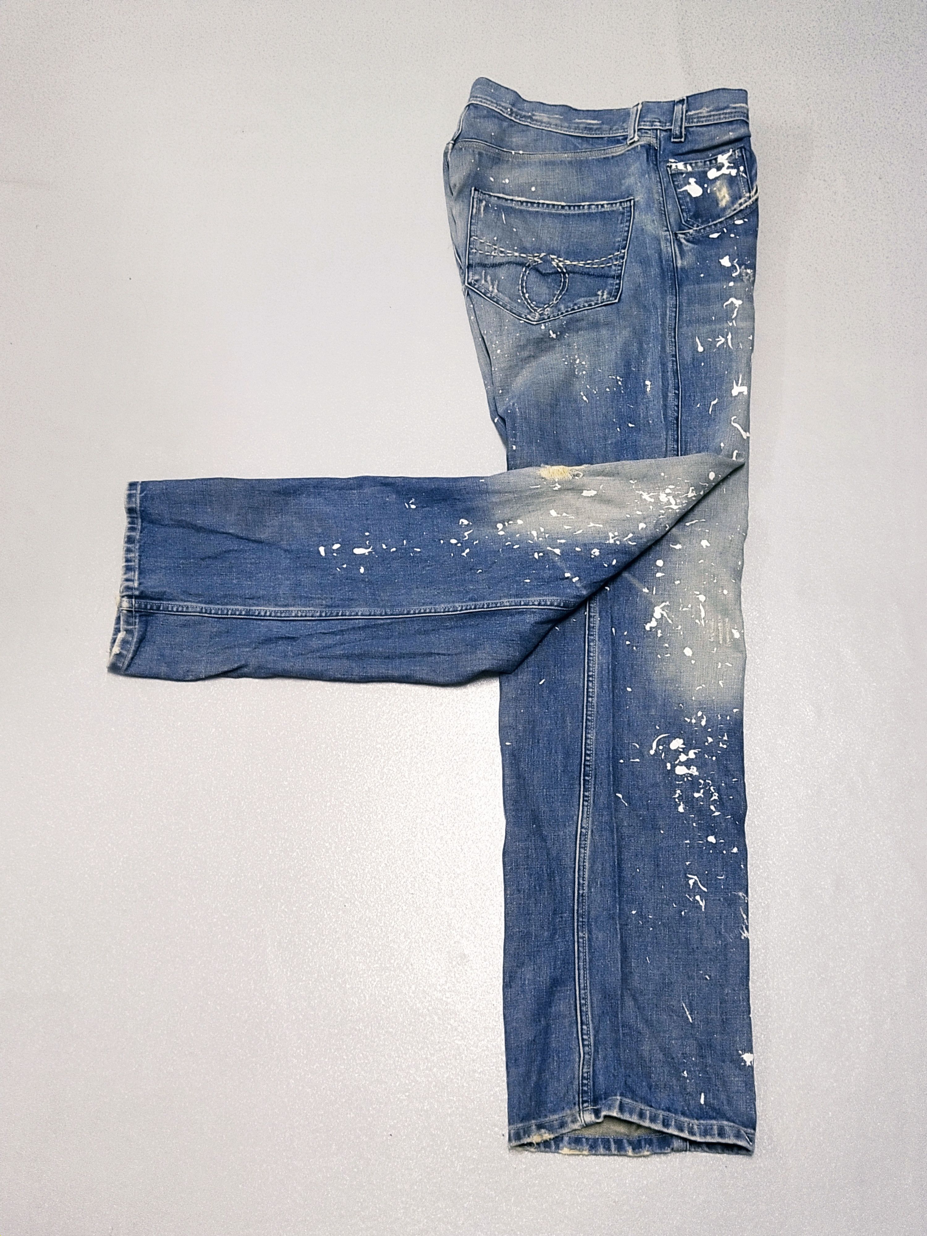 Vintage Vintage Paint Splattered Distressed Denim Made In Italy Size US 32 / EU 48 - 4 Thumbnail