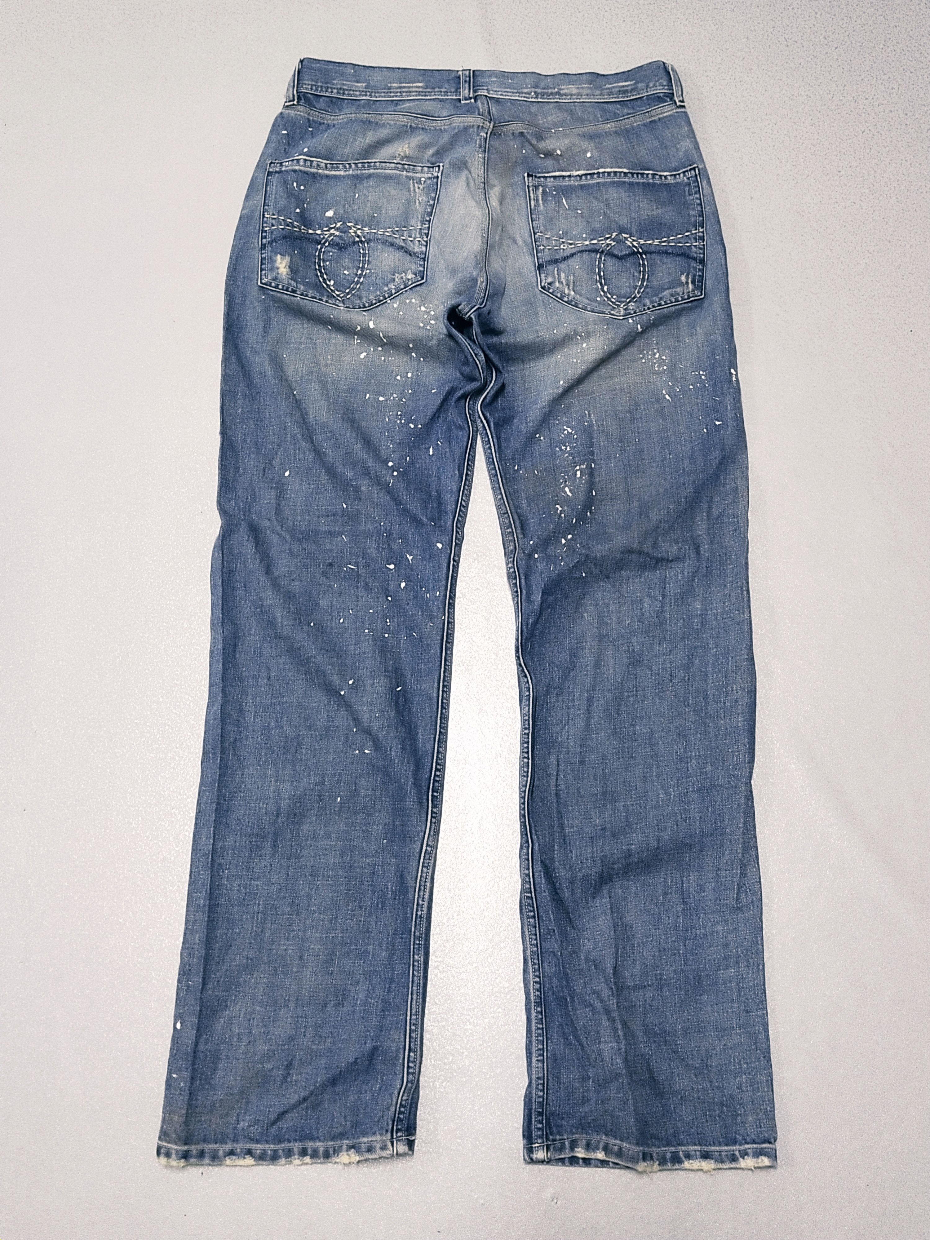 Vintage Vintage Paint Splattered Distressed Denim Made In Italy Size US 32 / EU 48 - 2 Thumbnail