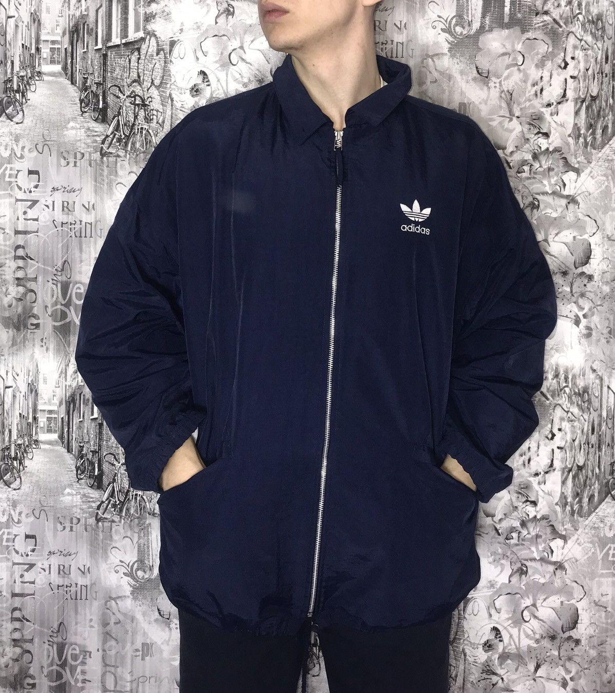 Vintage Vintage Adidas light jacket Size US XL / EU 56 / 4 - 1 Thumbnail