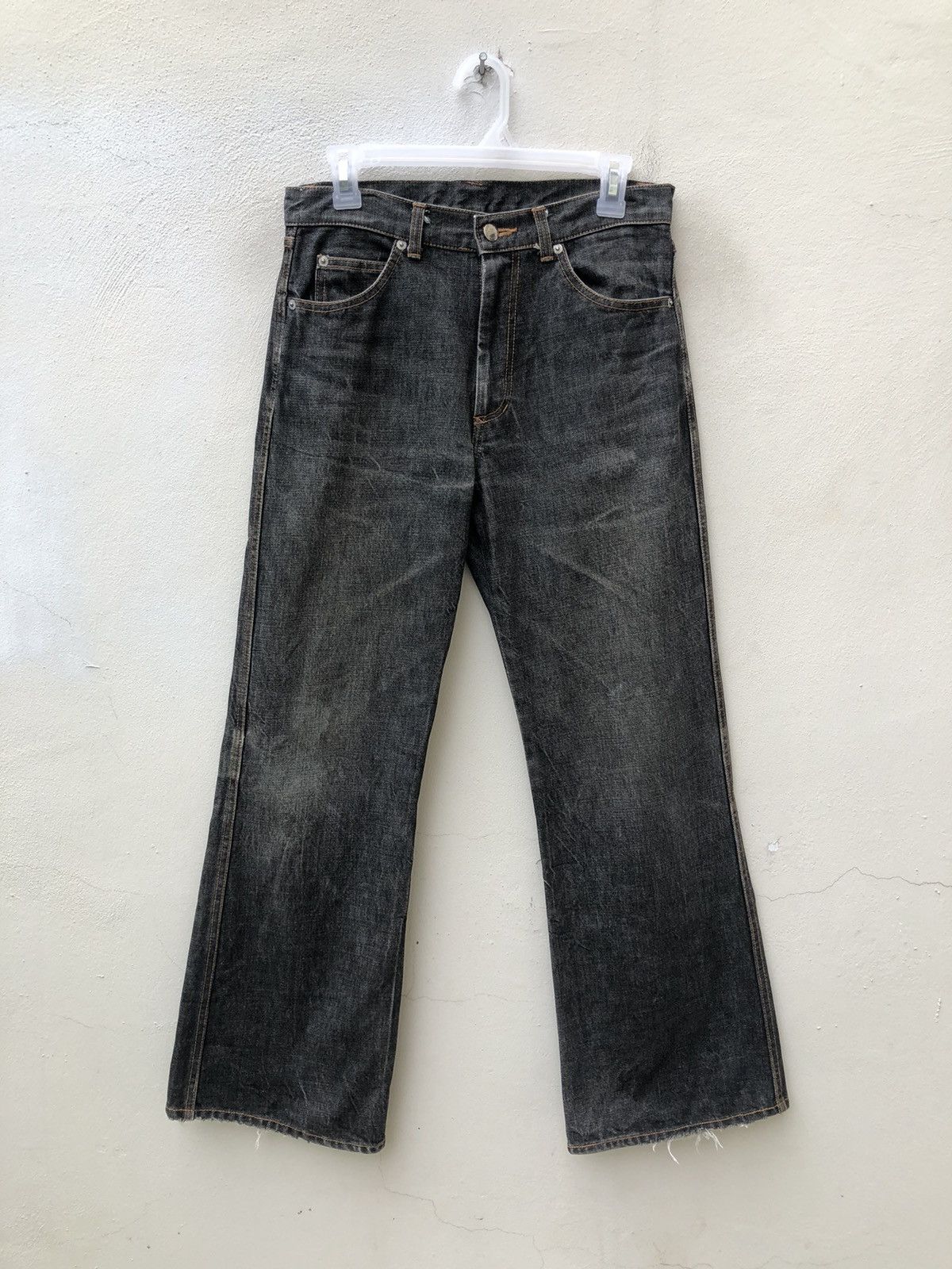 Katharine Hamnett London Katharine Hamnett Distressed Denim Flare Jeans ...