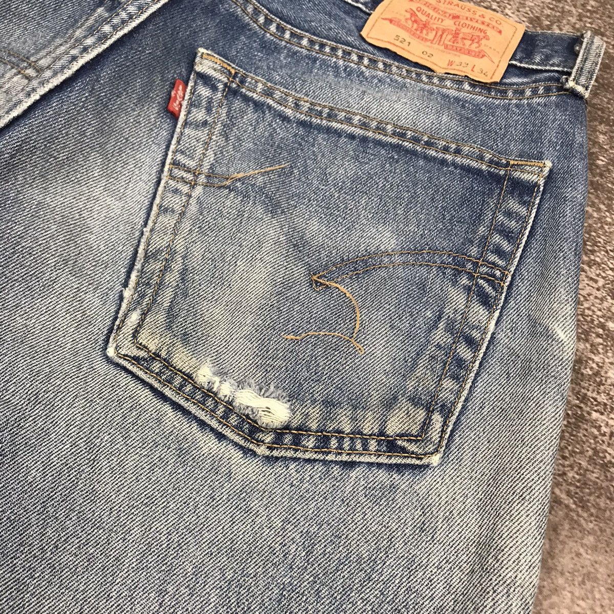 Levi's Distressed Levi’s 521 02 P44 Button Jeans Size US 33 - 22 Thumbnail