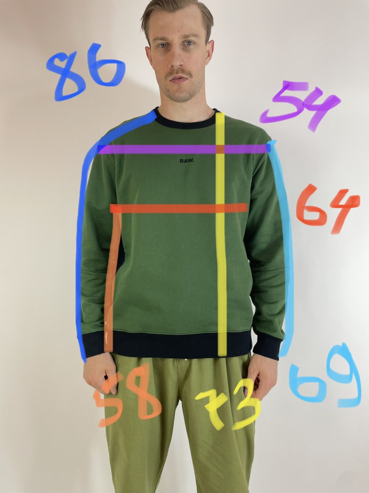 G-Star G-star RAW RC STALT DC R SW L/S green sweatshirt size XL Size US XL / EU 56 / 4 - 8 Thumbnail