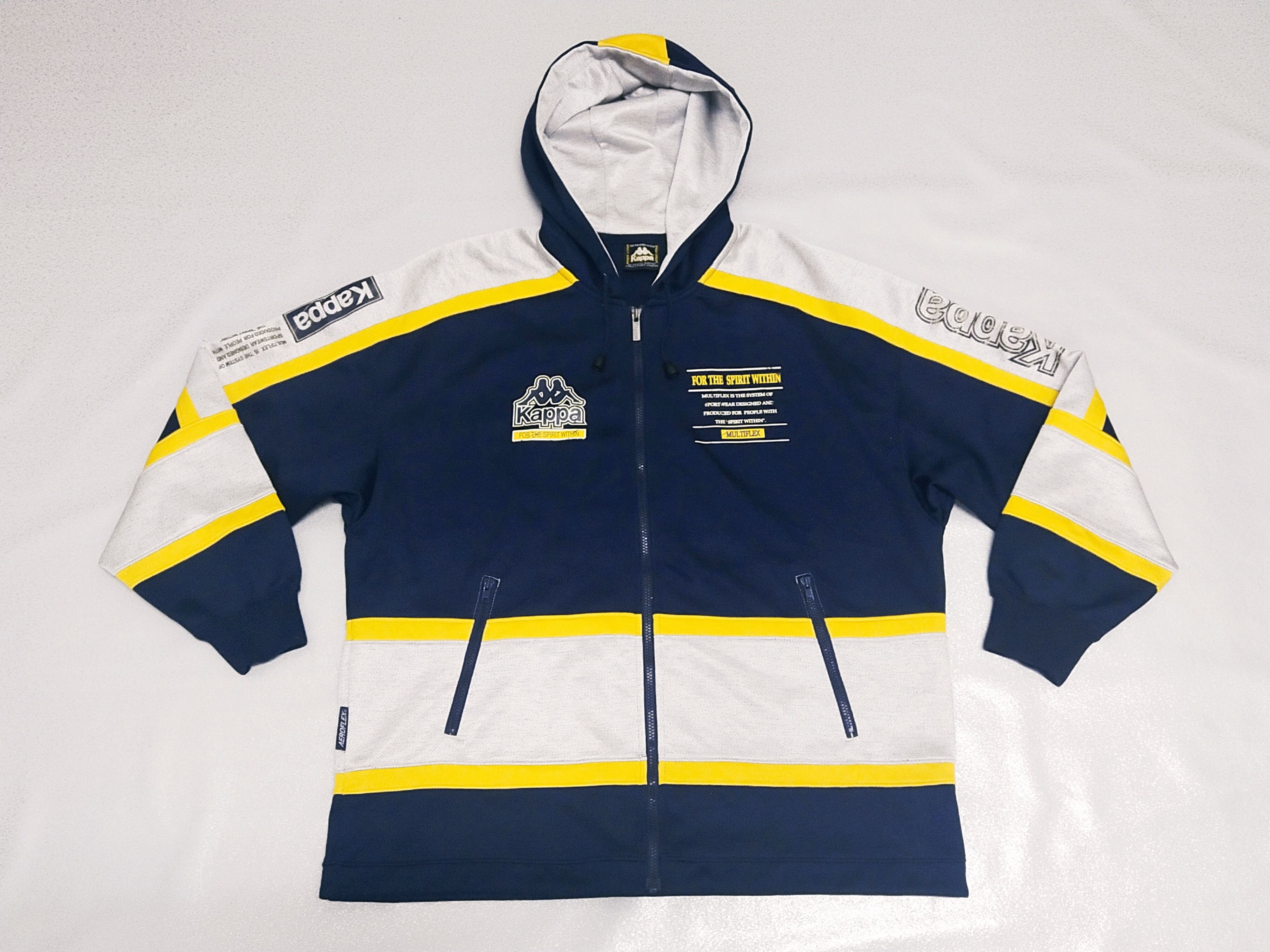 Kappa 💥 Rare Vintage KAPPA AEROFLEX Big Logo Hooded Track Top Size US L / EU 52-54 / 3 - 2 Thumbnail