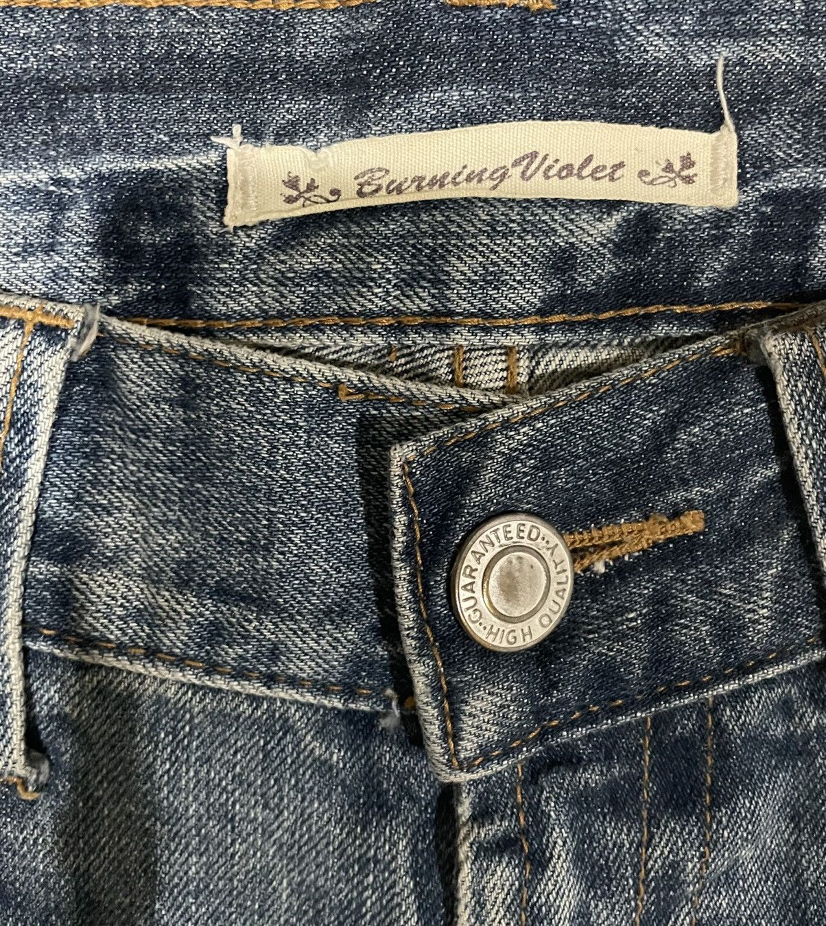 Hiroshi Fujiwara Vintage Japanese Burning Violet Dragon Phoenix Tattoo Jeans Size US 34 / EU 50 - 11 Thumbnail
