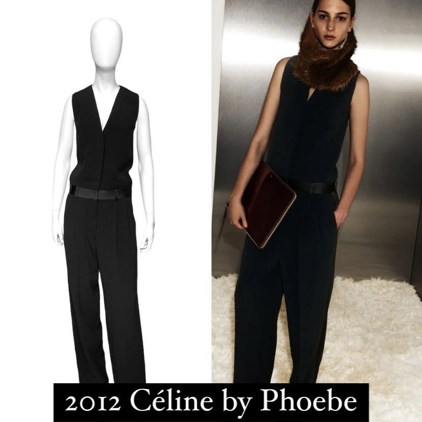 CELINE Phoebe period Stretch Jumpsuit Tsunagi All in one 2ID92 black 34