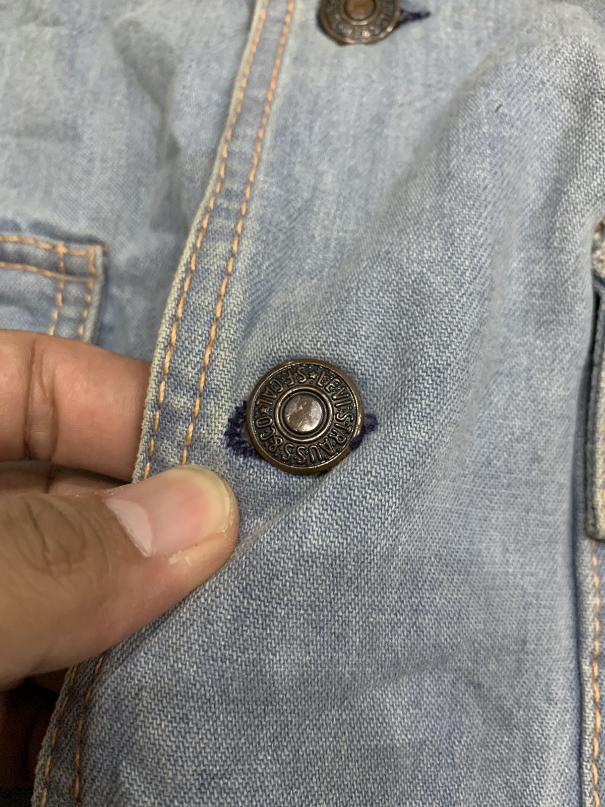 Levi's VINTAGE 1970s LEVIS PANATELA DENIM JACKET Size US XS / EU 42 / 0 - 8 Thumbnail