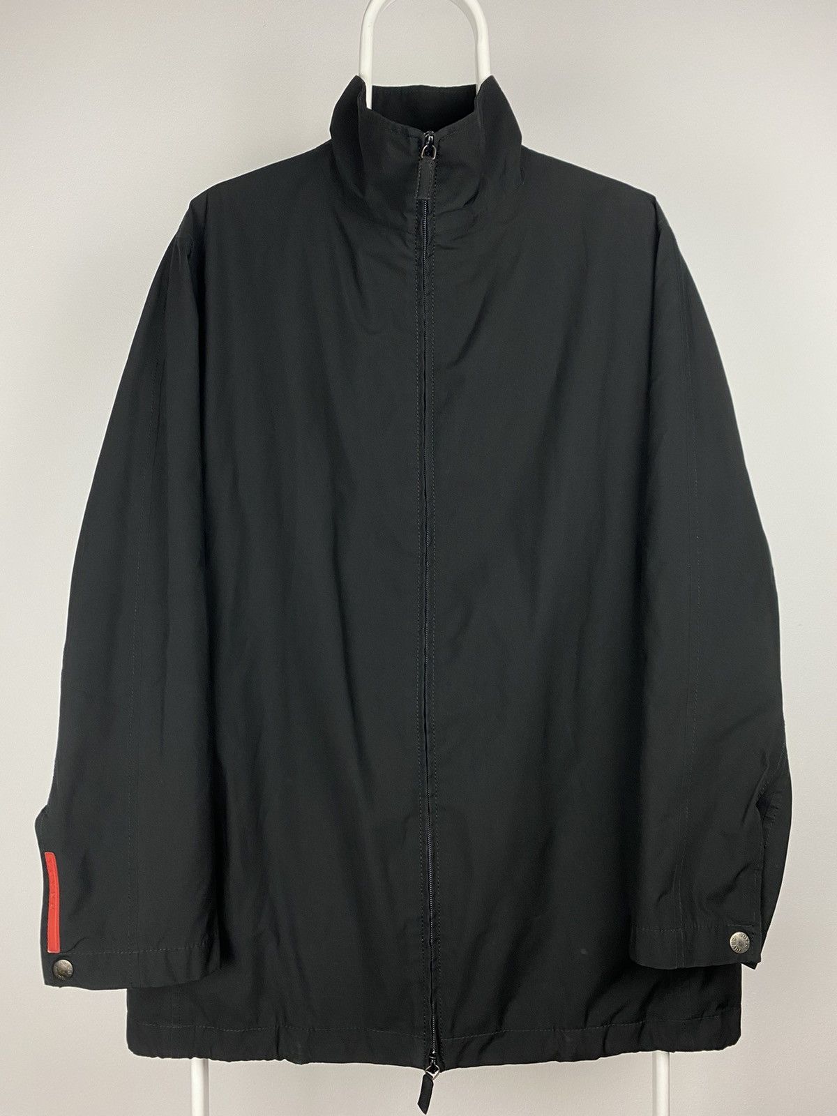 Prada Prada Gore-Tex black nylon jacket red tab tg 46 | Grailed