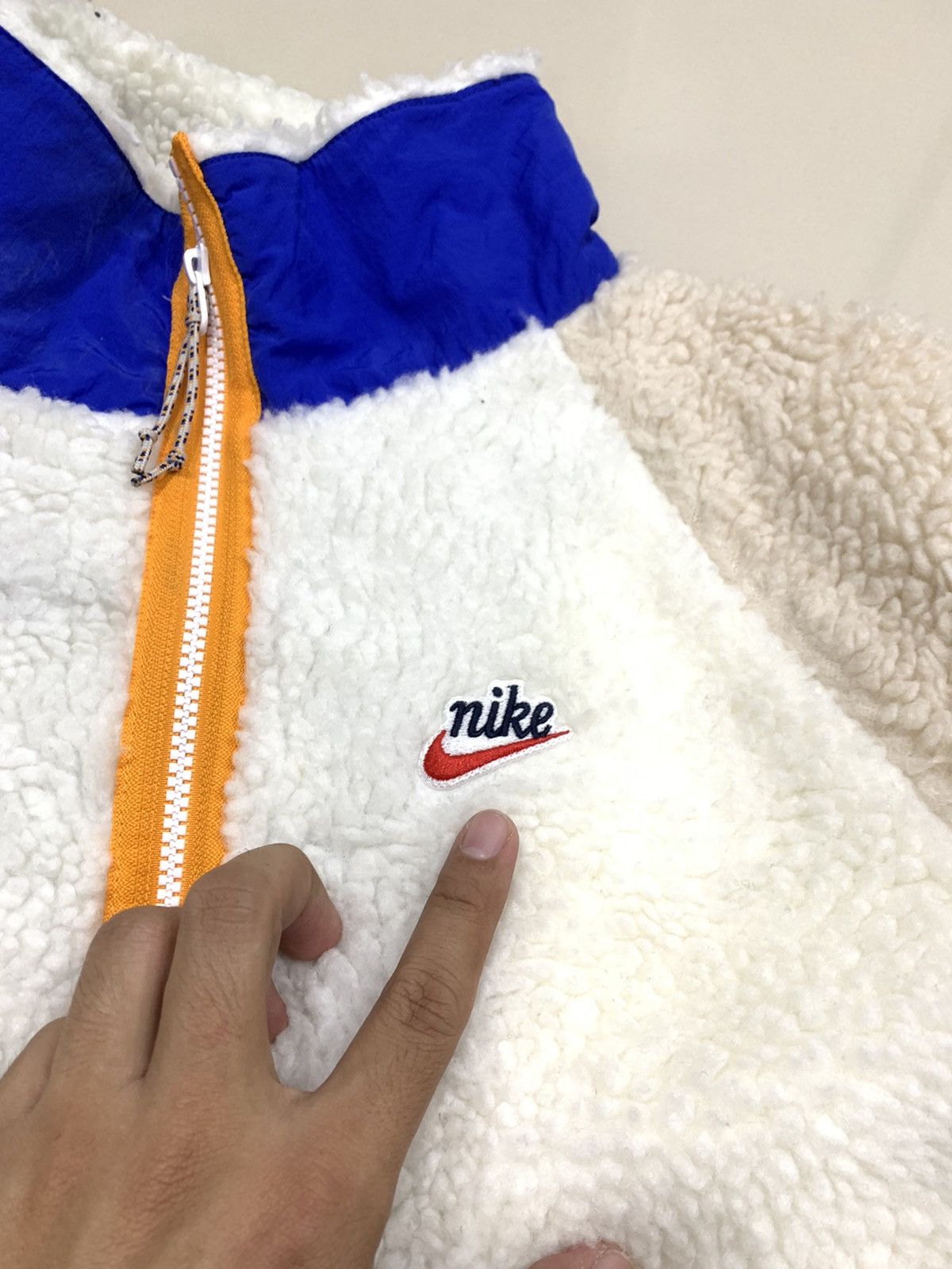 Nike NIKE HERITAGE BLUE ORANGE SHERPA JACKET Size US S / EU 44-46 / 1 - 6 Thumbnail